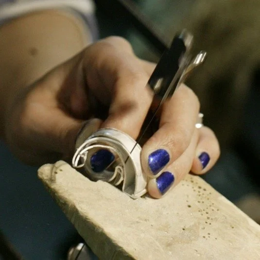 Silversmithing work, from sawing to soldering to shaping. #jewelry #silverjewelry #handmadejewelry