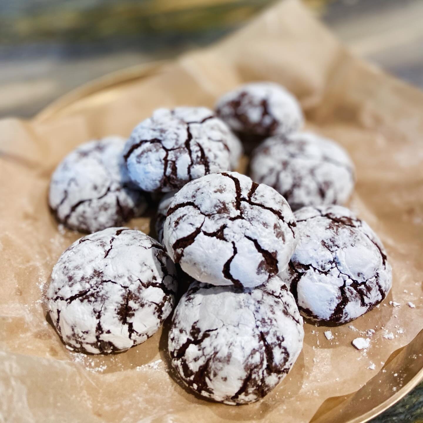 Crinkle Sourdough Brownies #sourdough #homebaker #brownie #chocolate