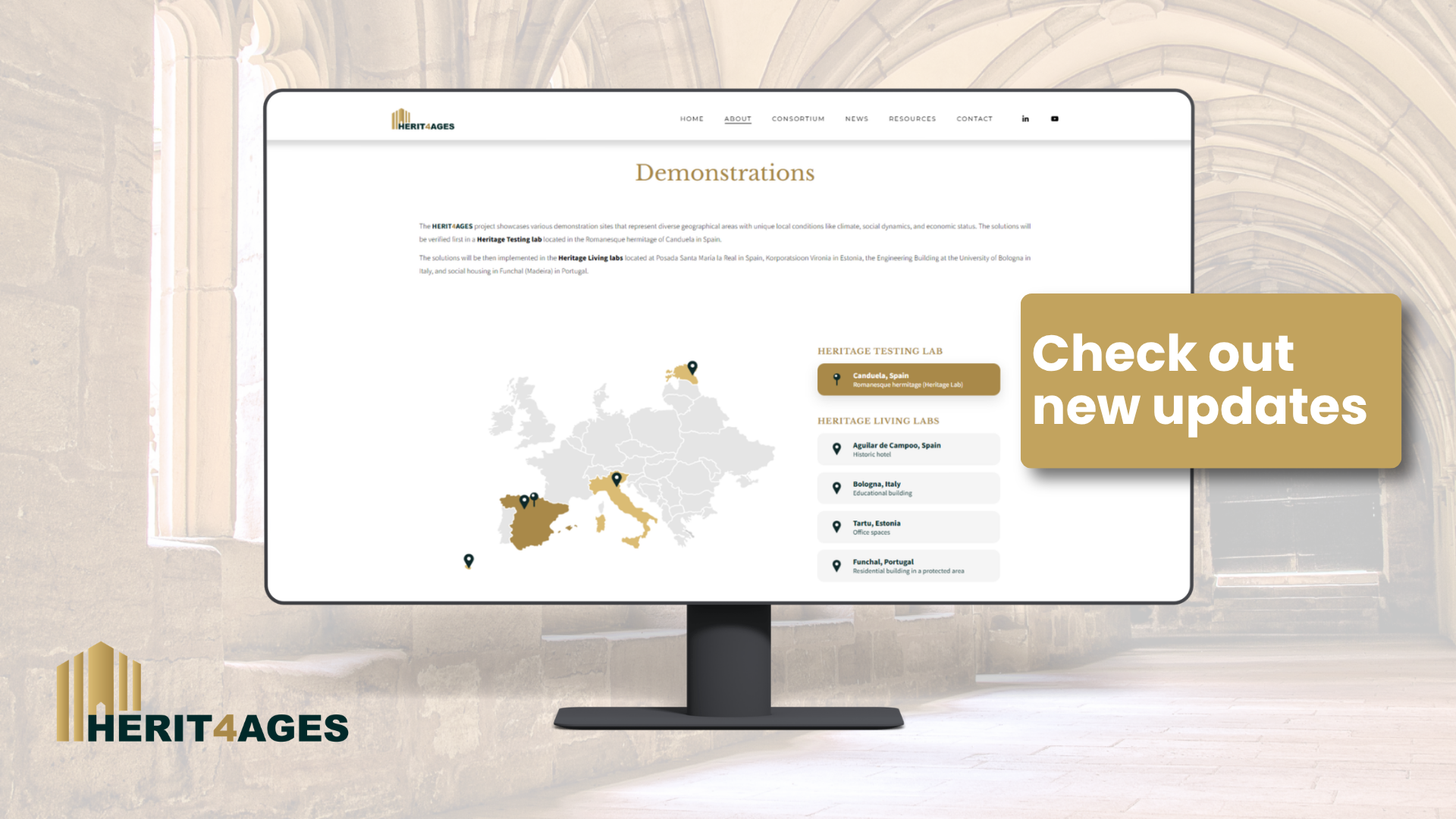 HERIT4AGES Demonstrations Page Updated with New Demo Site Content