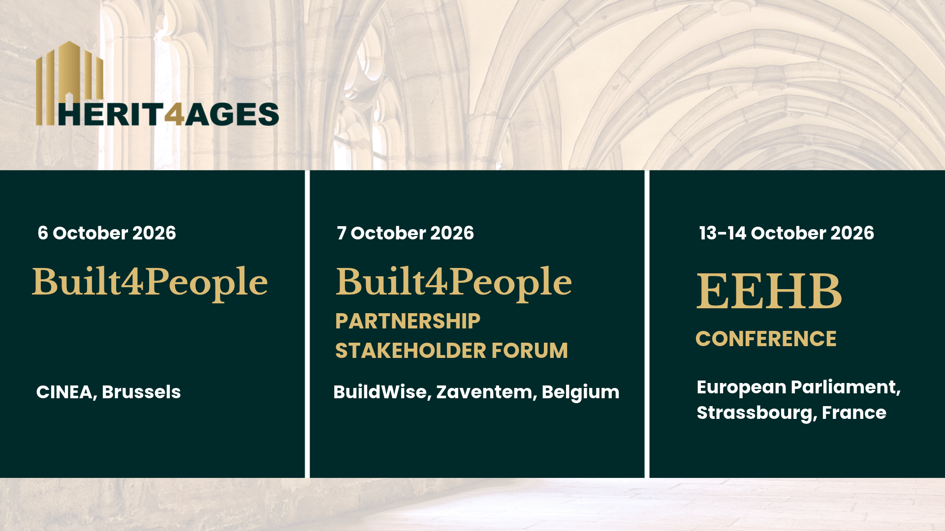 HERIT4AGES outcomes will be presented at October events