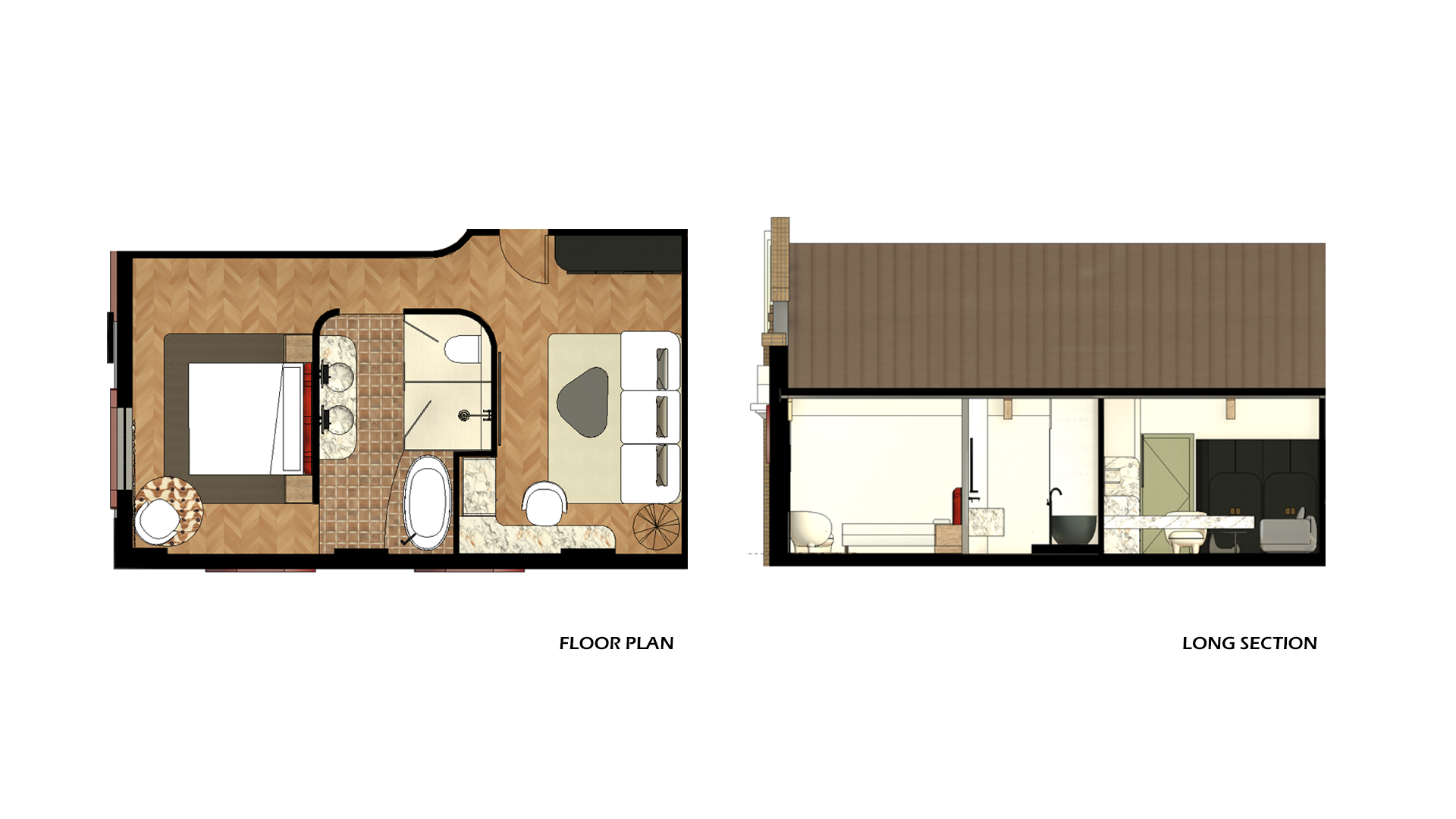 Room D Floor Plan and Section
