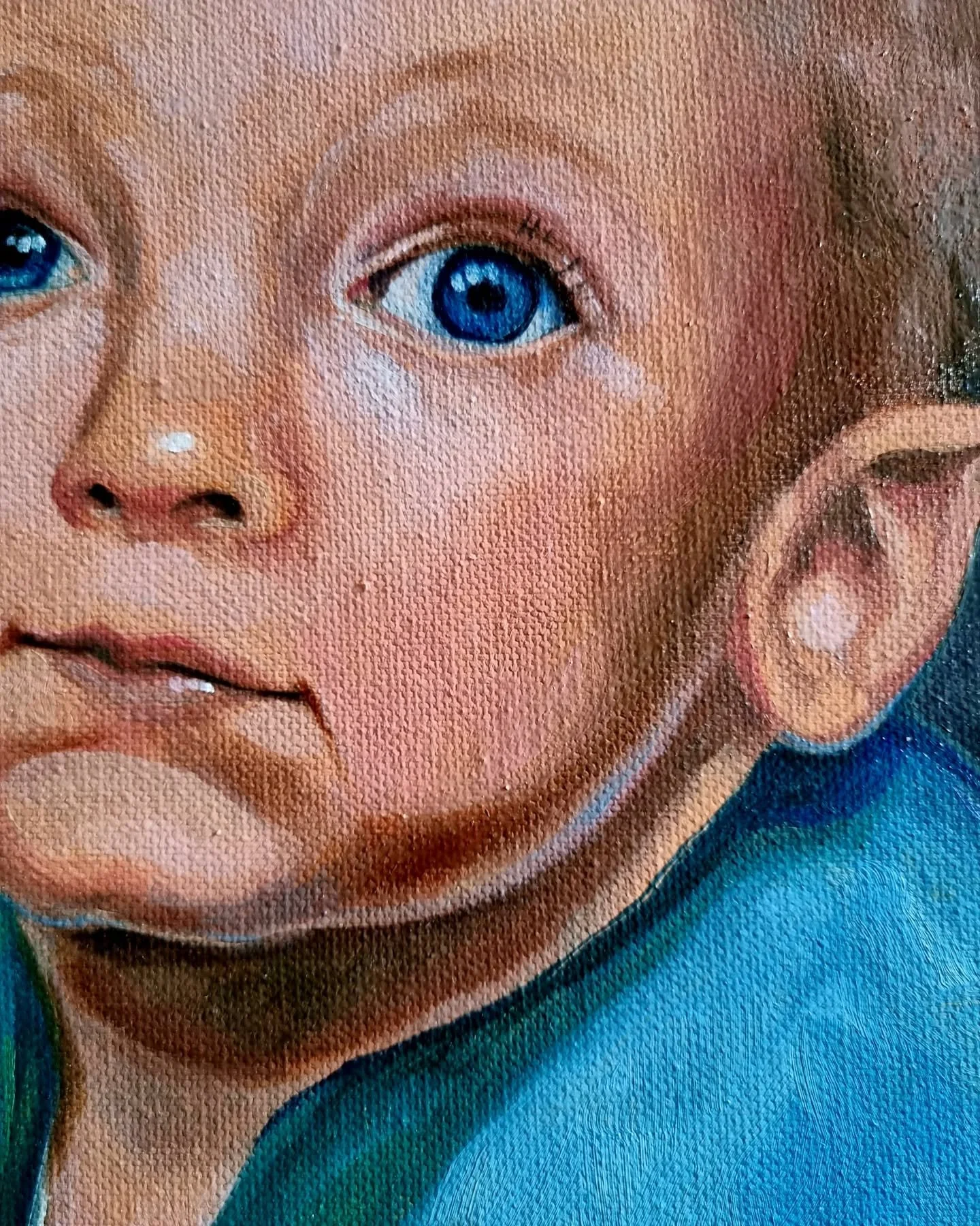 Papatti alla prima 😄 Realistisempaa ja kurinalaisempaa muotokuvaharjoittelua uudella v&auml;ripaletilla. Ei p&ouml;ll&ouml;in ekaksi vedoksi. Silm&auml;t n&auml;ytt&auml;v&auml;t v&auml;h&auml;n liikaa el&auml;m&auml;&auml; n&auml;hneilt&auml;, olla