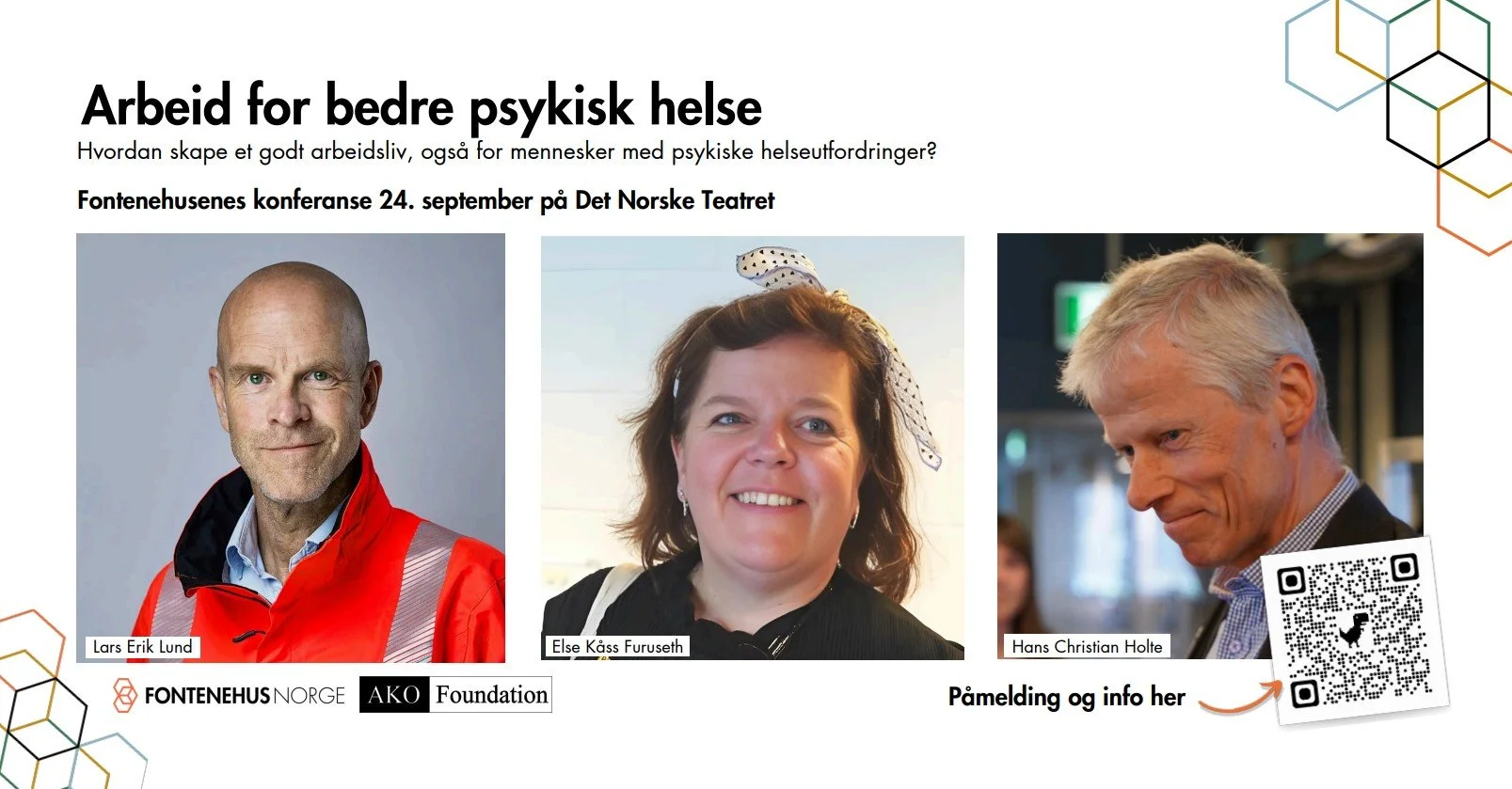 Hvordan f&aring;r vi et arbeidsliv som rommer folk med varierende psykisk helse? Meld deg p&aring; Fontenehuskonferansen 2025: &laquo;Arbeid for bedre psykisk helse&raquo; for &aring; l&aelig;re mer!

https://www.fontenehus.no/konferansen2025