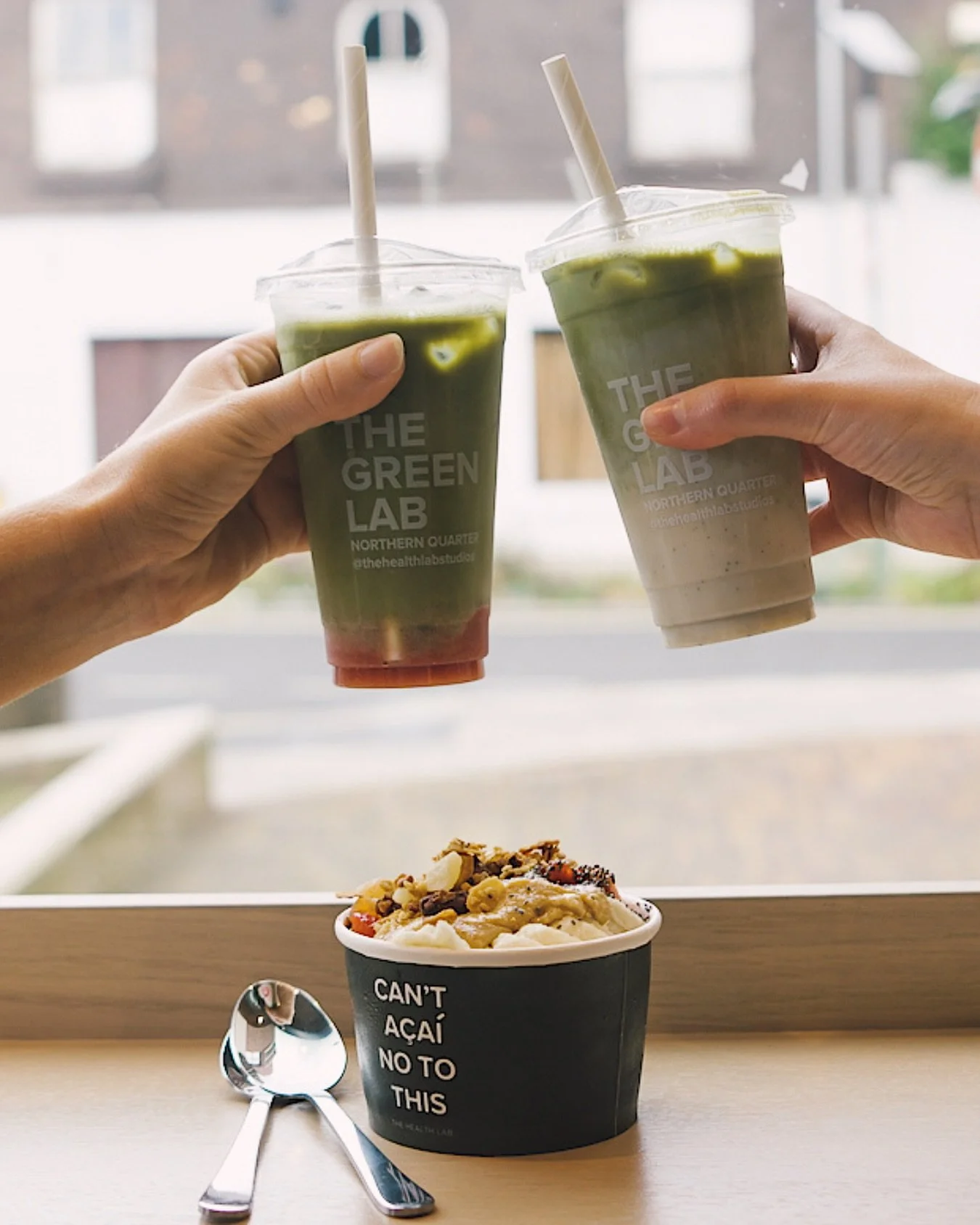 The perfect post-class ritual? Matcha &amp; Acai with your favourite person 

Sit in or grab to-go, available all day at both sites 🍓🍌🥣🥄