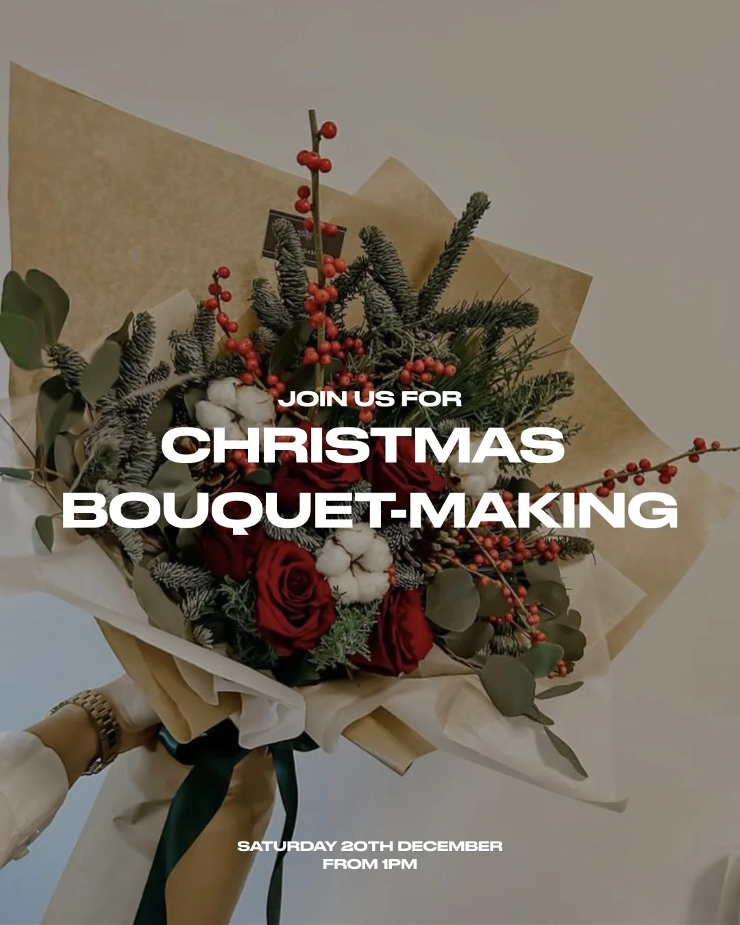 Altrincham, come Christmas Bouquet-Making with us 😍🎄

Join us on Saturday 20th December at our Altrincham studio for an afternoon of creativity, calm vibes, and a sprinkle of floral magic ✨

We&rsquo;re teaming up once again with the incredible @fl