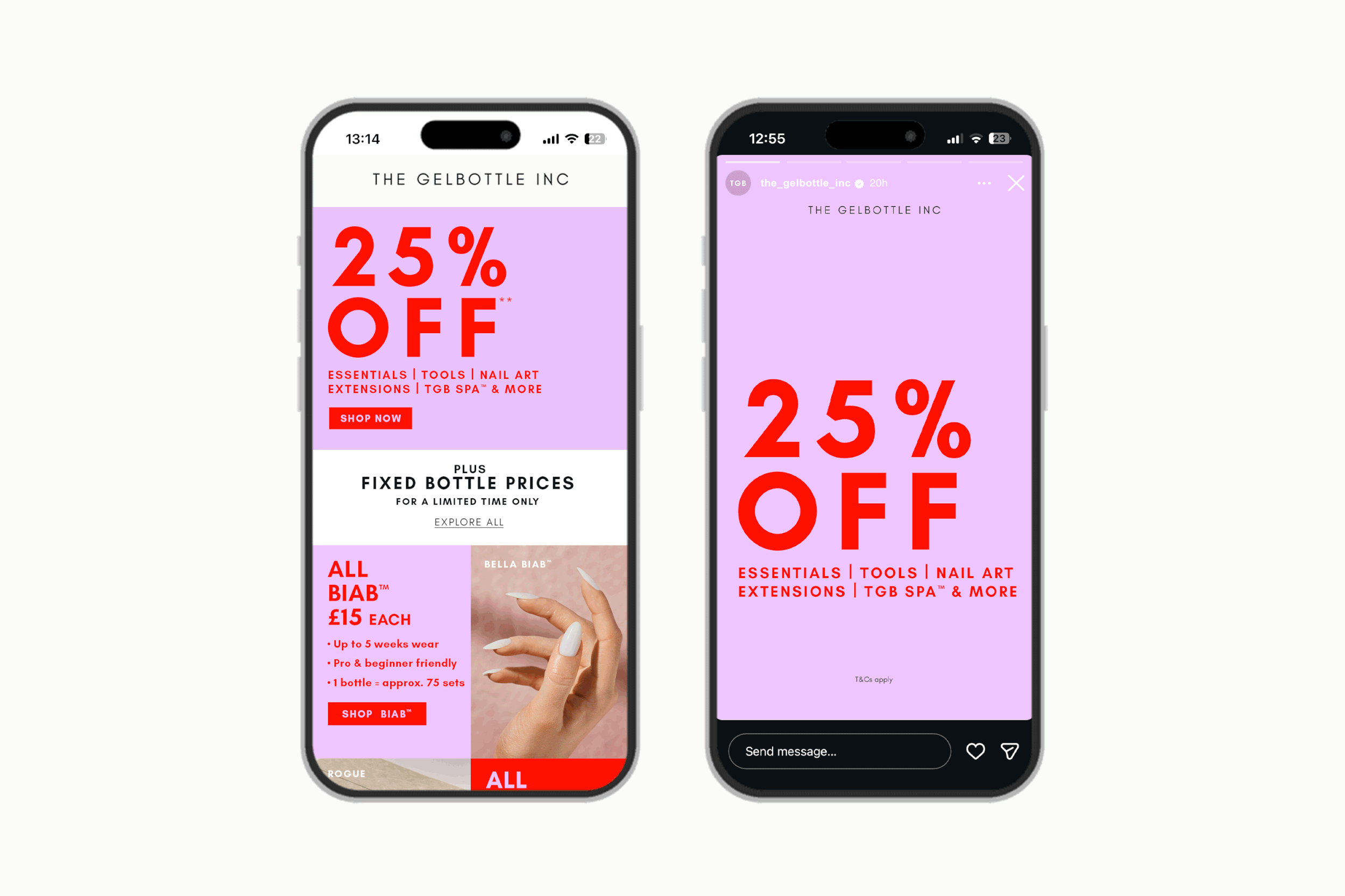 Roll out of promo artwork across email and Instagram stories