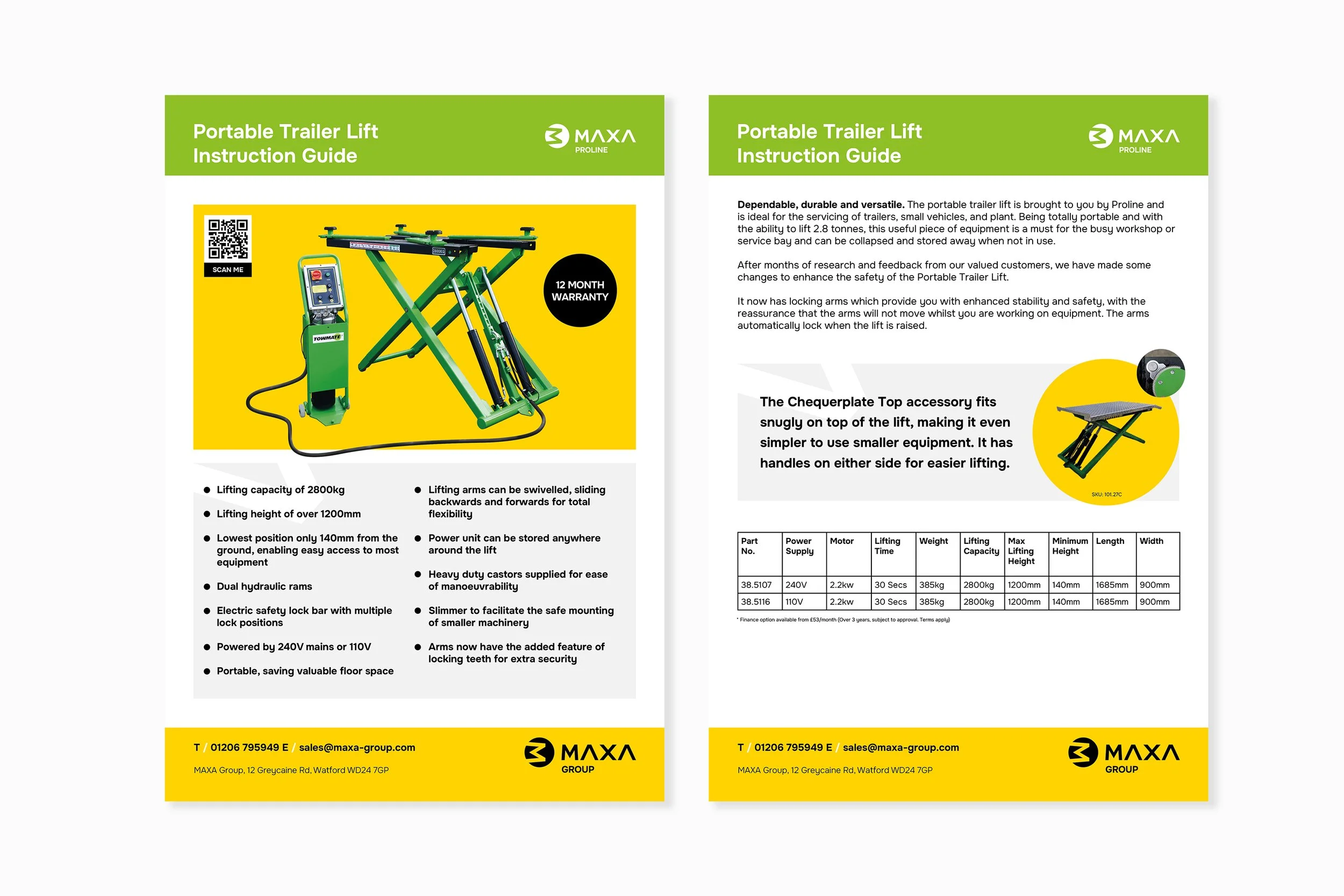 Portable Trailer Lift instruction guide