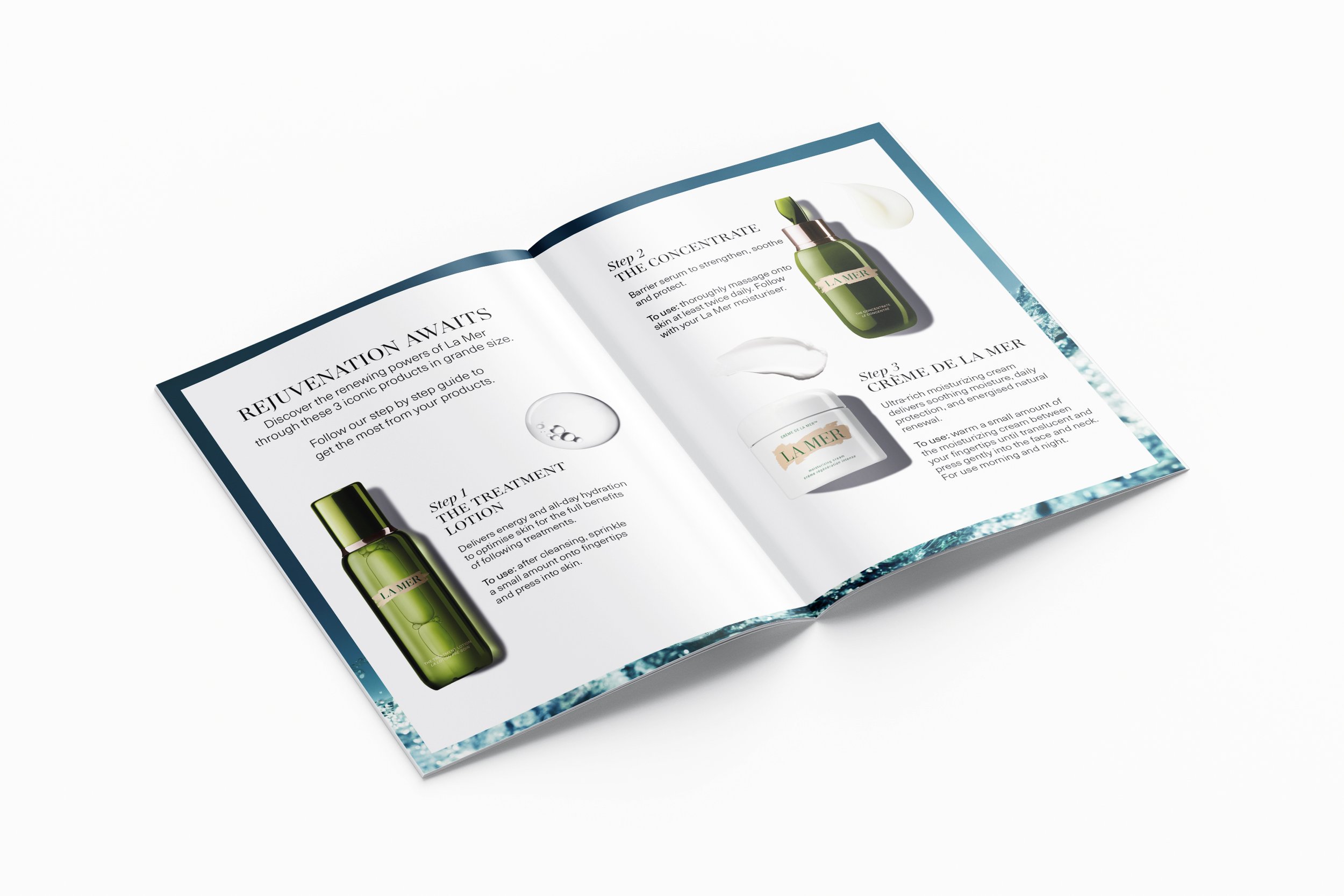 La Mer 'The Ultimate Rejuvenation Collection' brochure spreads