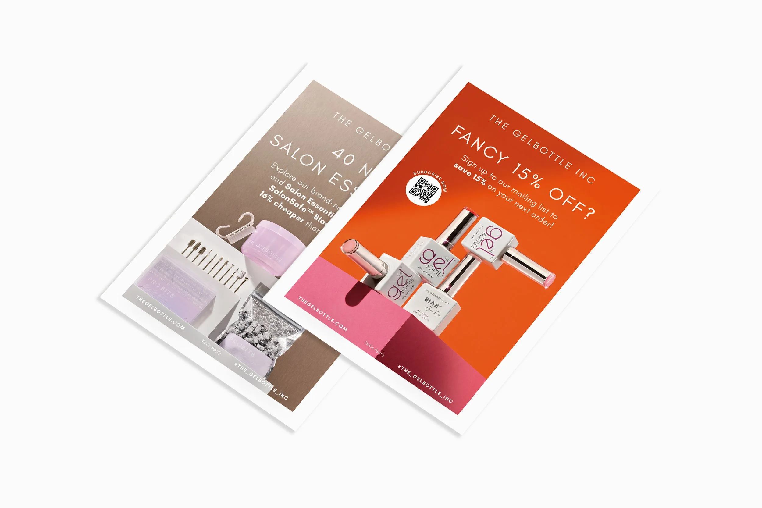 Design for printed flyer to be inserted into orders