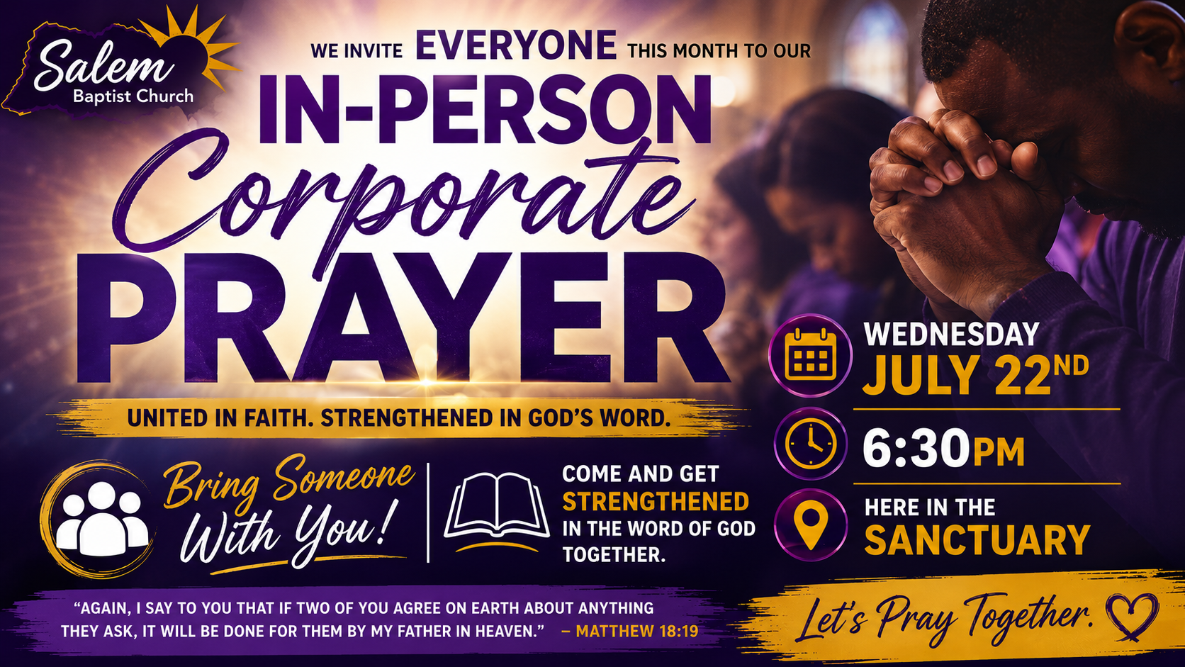 In-Person Corporate Prayer Image