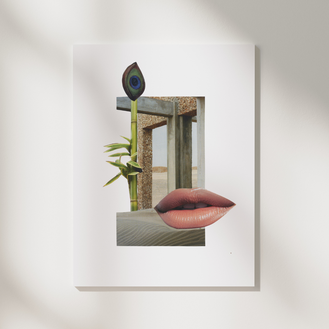 Bamboo Lips handmade collage art by Nika Naya.png