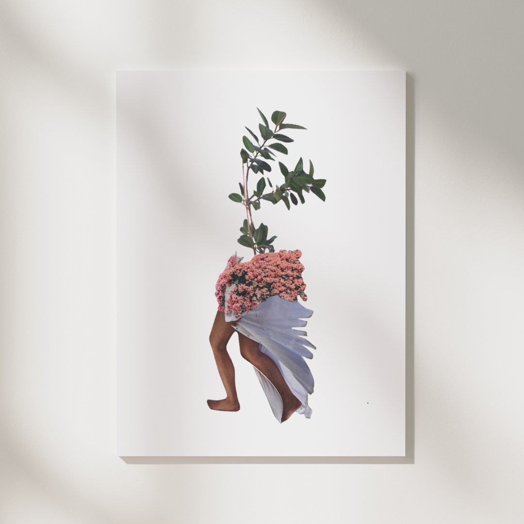 Blooming Run handmade collage art by Nika Naya.png