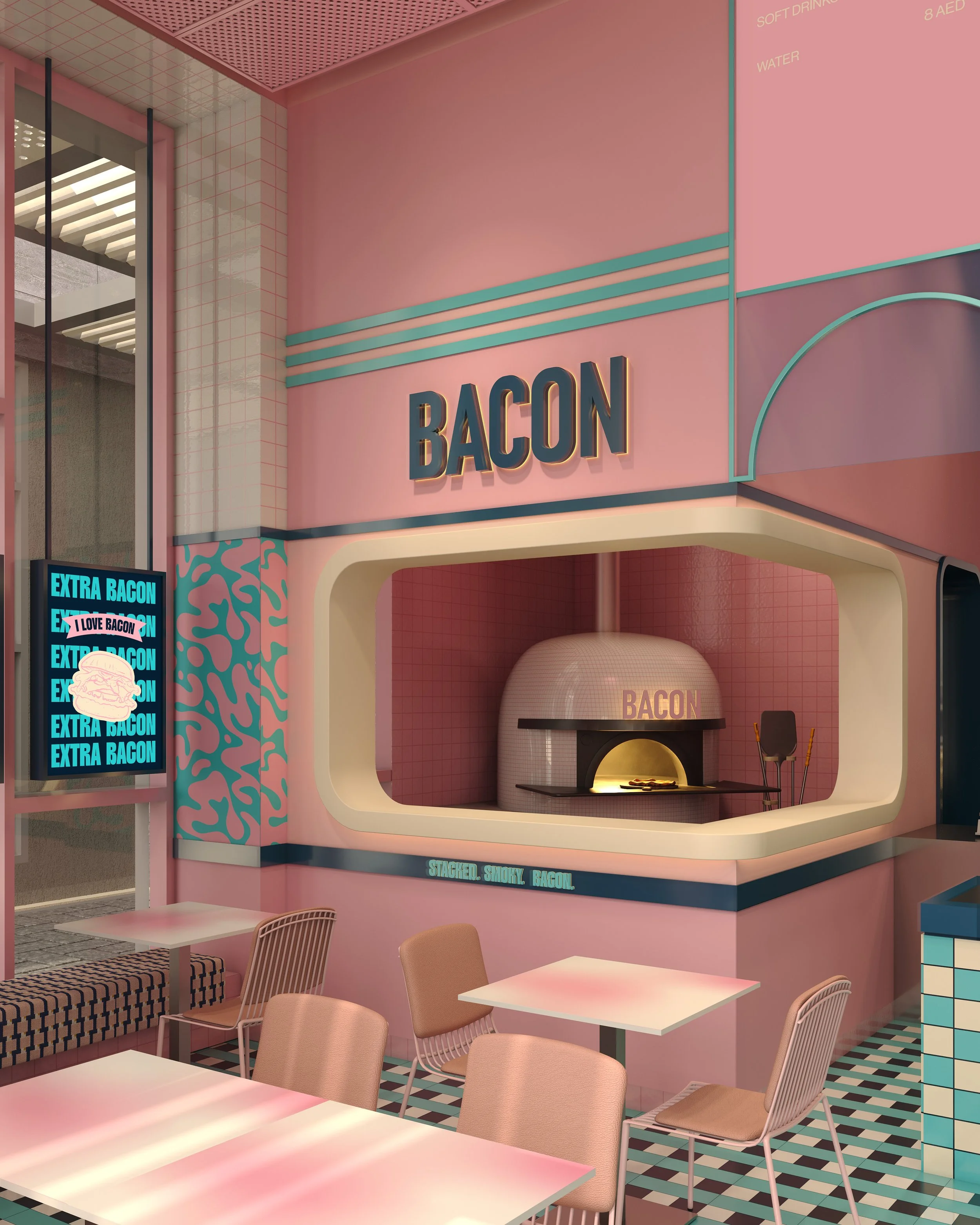 Bacon cafe interior design