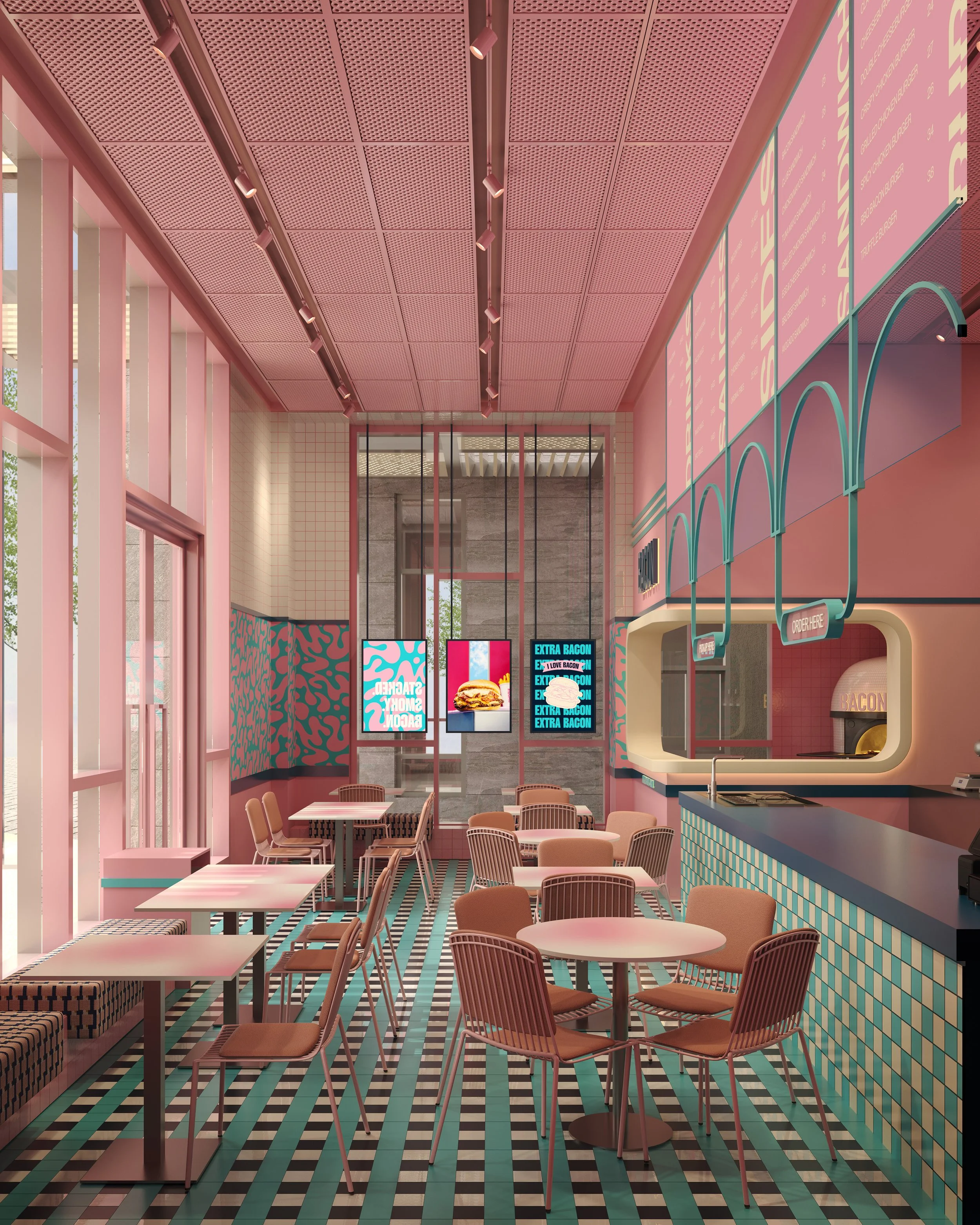 Bacon cafe interior design