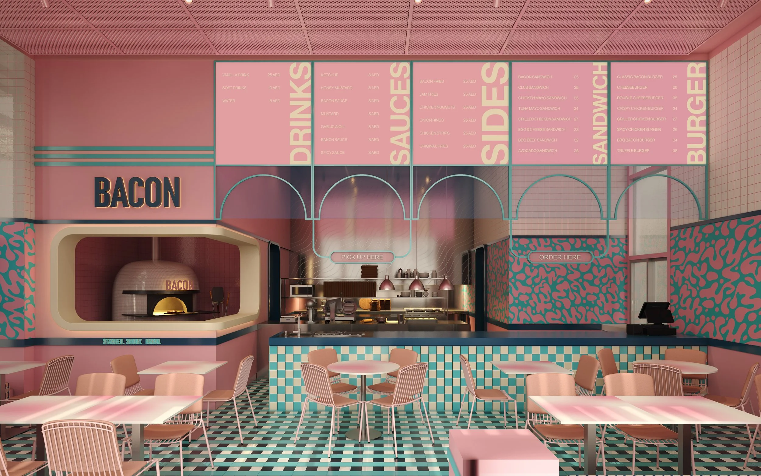 Bacon cafe interior design
