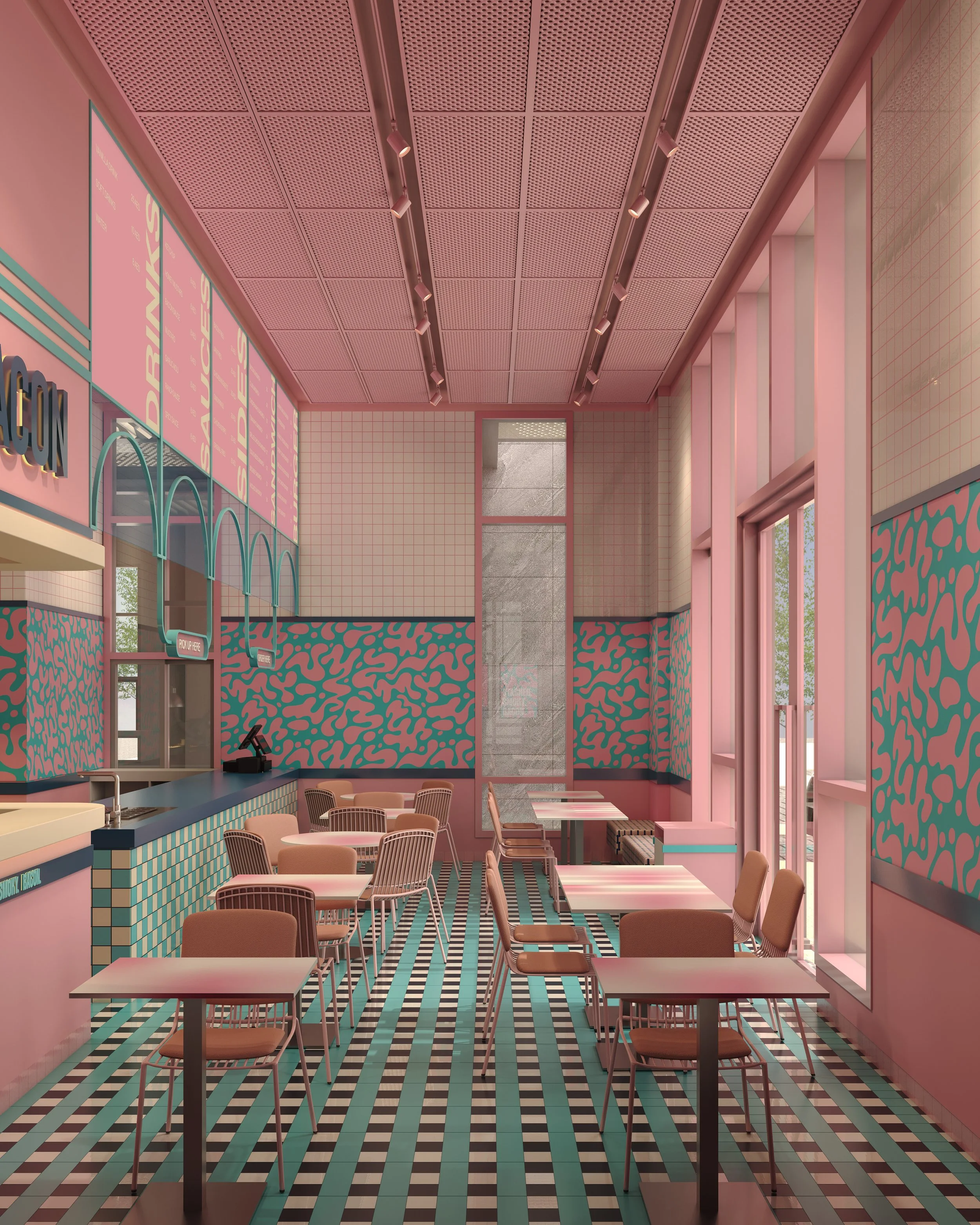 Bacon cafe interior design
