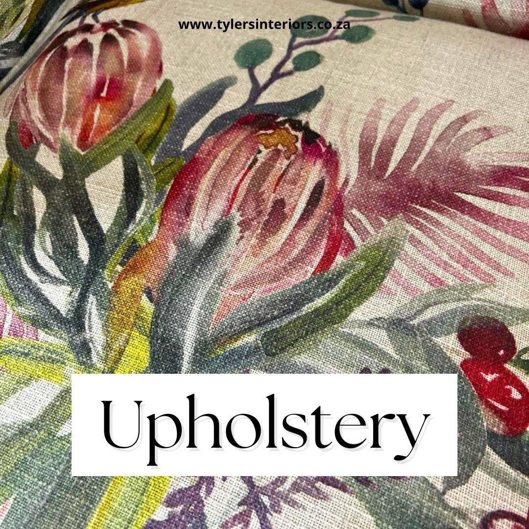 This client went with a bold floral material to spruce up her living space. A clever way to bring something new and fresh into a space. #couchupholstery #wingbackupholstery #texture #tylersinteriors #interiordesignersouthafrica #southafricanprint #fl
