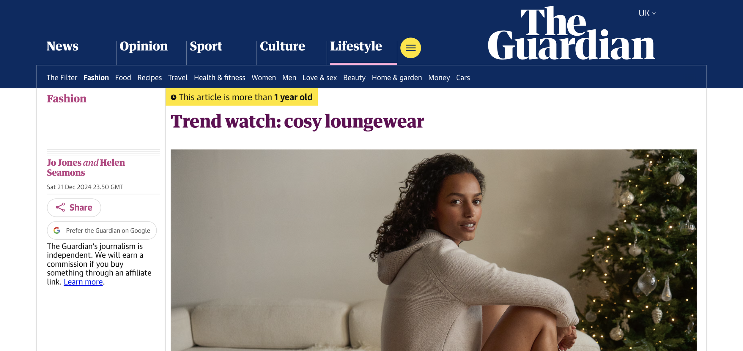 The Guardian - Trend Watch: Cosy Loungewear