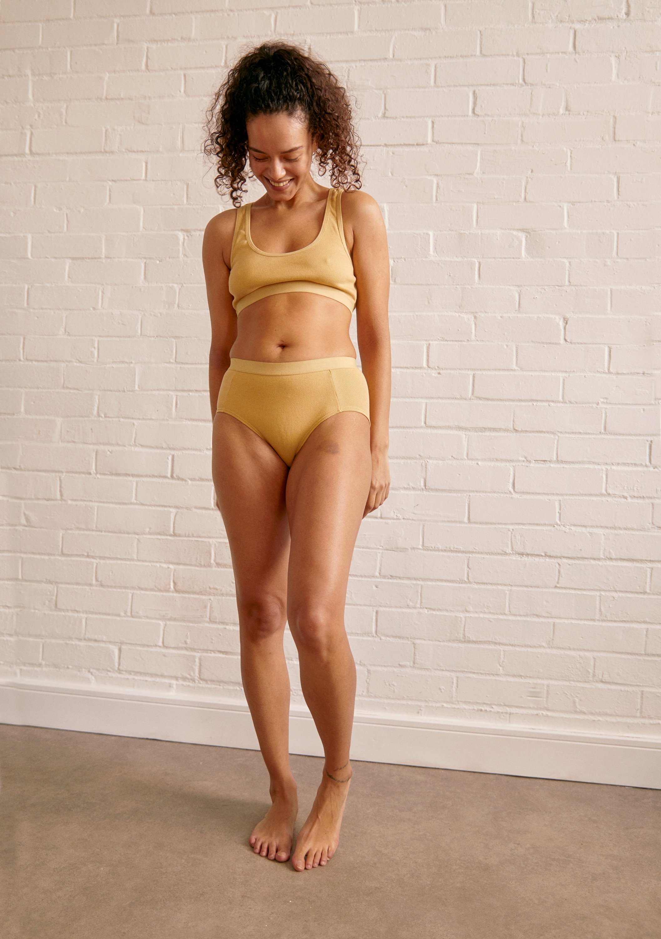 elliot. SS25_ORGANIC COTTON YOGA BRA_ORGANIC COTTON HIGH WAISTED BRIEF_SAND_1.jpg
