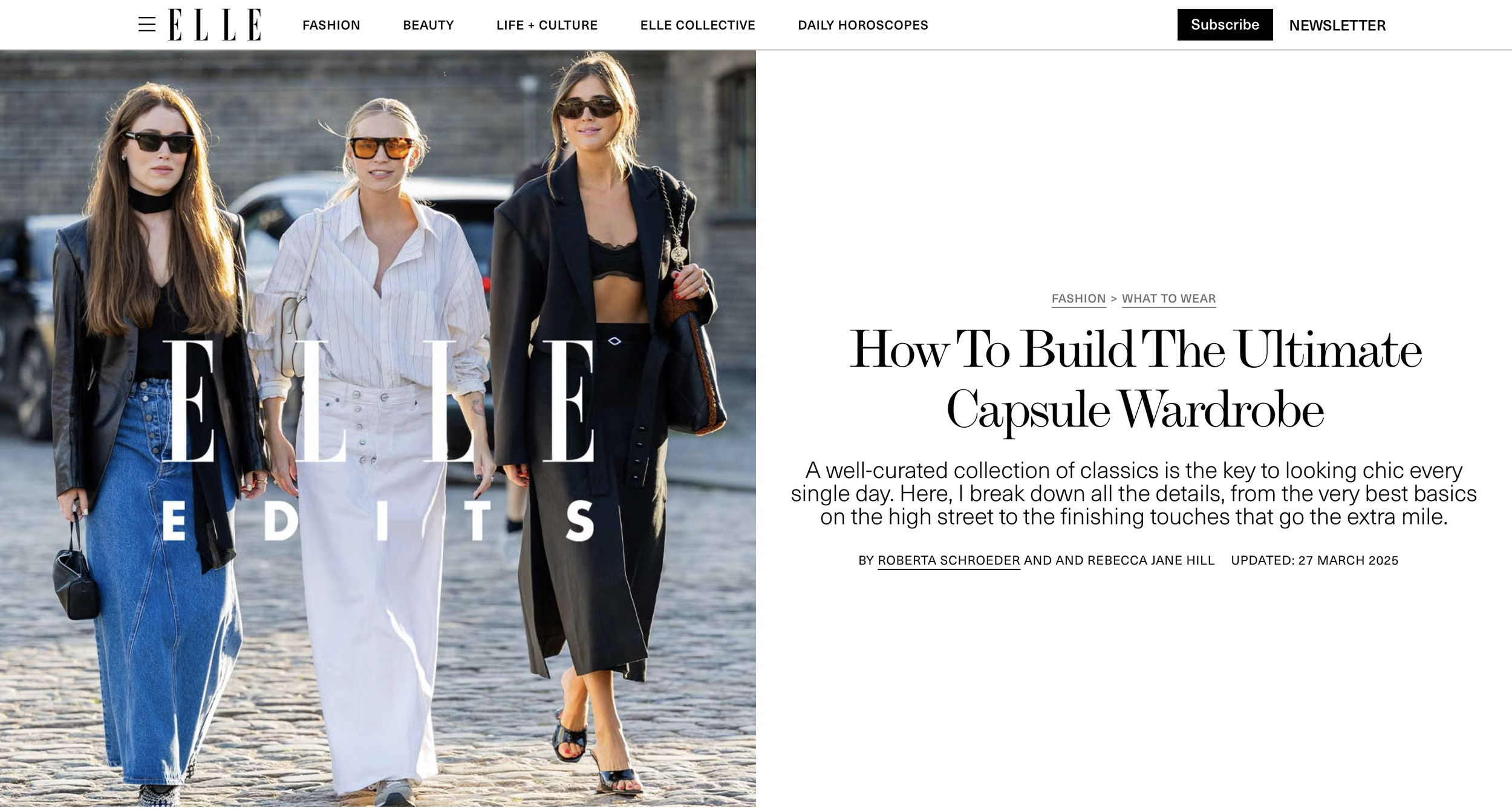 Elle - How To Build The Ultimate Capsule Wardrobe