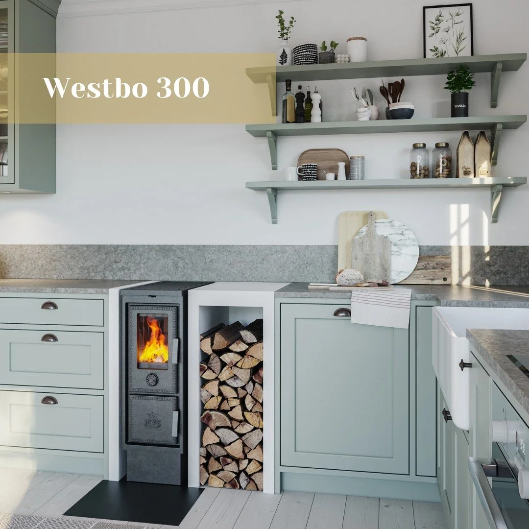 Dreaming of a kitchen that combines functionality with a warm, timeless atmosphere? ✨
The Westbo 300 is a compact wood-burning cooker, only 30 cm wide, perfect even for smaller spaces. Equipped with a solid cooking plate, it lets you prepare meals wi