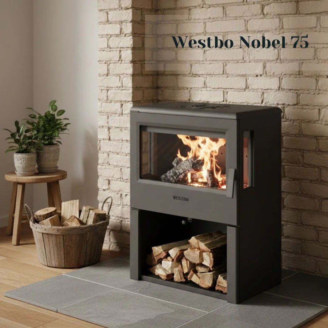 Nobel 75 &ndash; our latest addition. Small in size, big in impact.
Compact, modern, and designed for contemporary interiors, Nobel 75 impresses with its panoramic view of the fire (from three sides!) and elegant, lightweight form that fits even smal