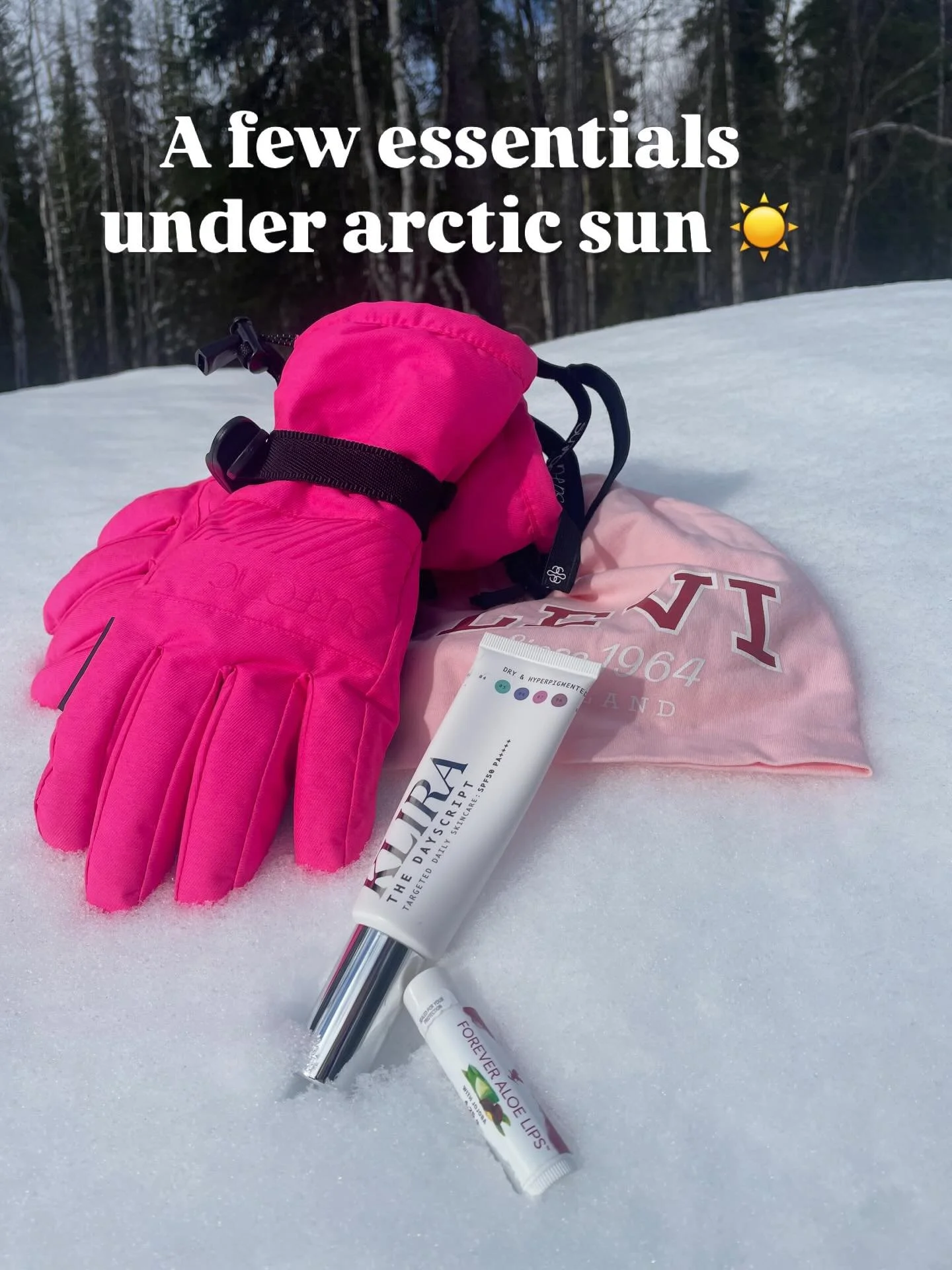 Snow, cold, wind&hellip; and still glowing.

I&rsquo;m outdoors most of the day here in Finland, so protection is non-negotiable.
Klira Day Script SPF 50 keeps my skin protected, hydrated and radiant even in extreme conditions.

Don&rsquo;t forget yo