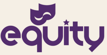 Equity union logo, indicating Just Saul is a member of the performers' trade union