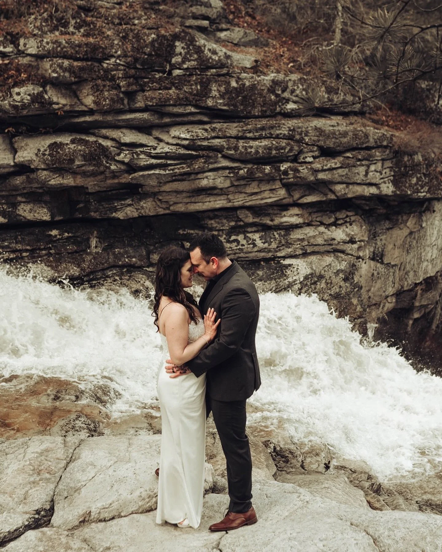 Cold strong winds, warm hearts. 🤍

Tanya &amp; John chose Lake Minnewaska on a blustery March day to say yes &mdash; and honestly? The weather just made it more cinematic. These two have been waiting for this moment, and nothing &mdash; not the wind