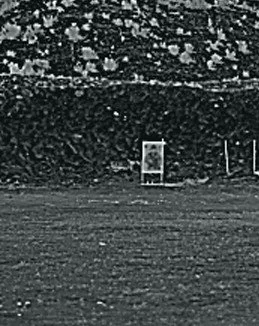 Picture of thermal themed target when viewed with thermal imager.