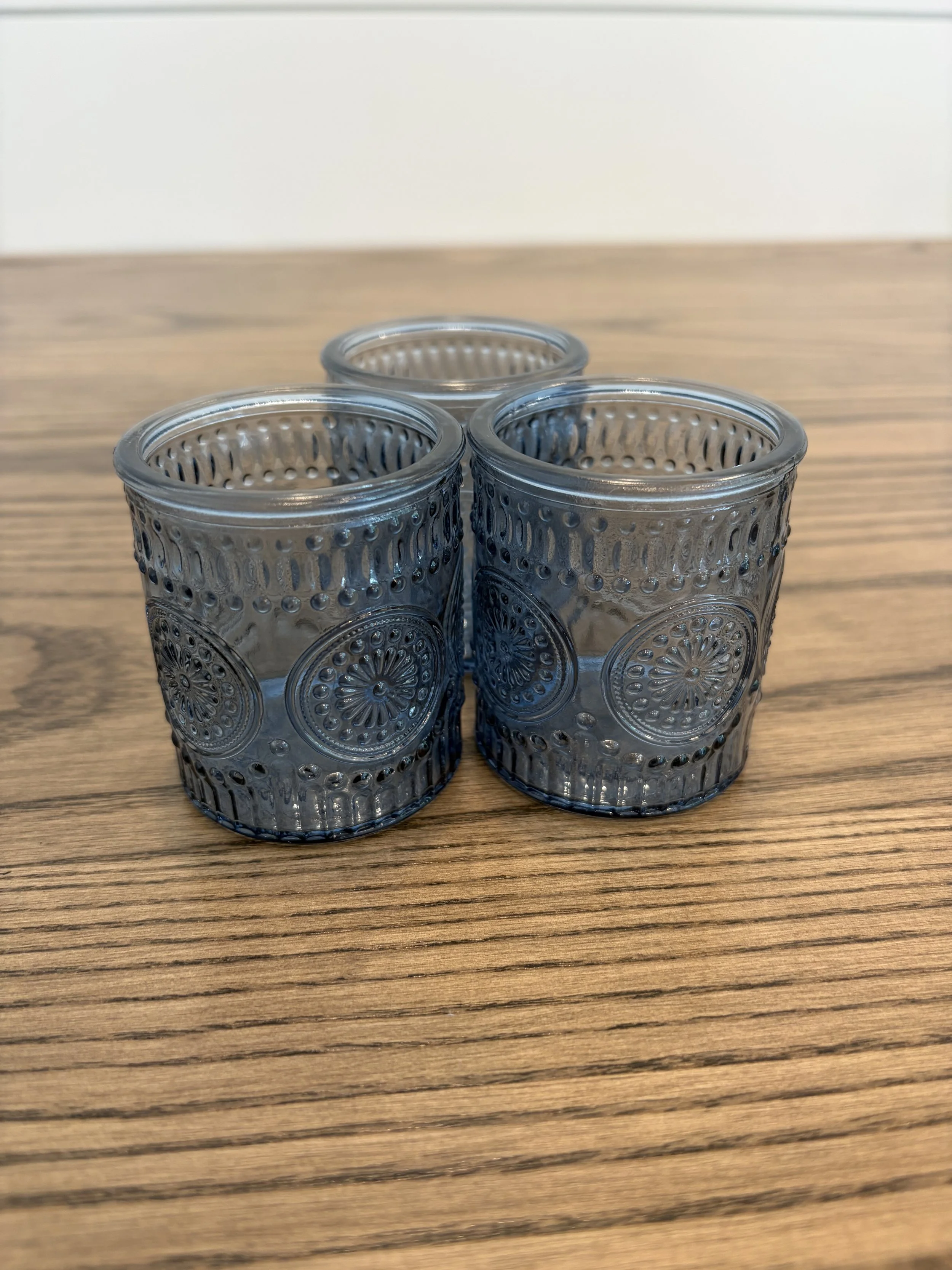 Blue Hobnail Tea Light Votives