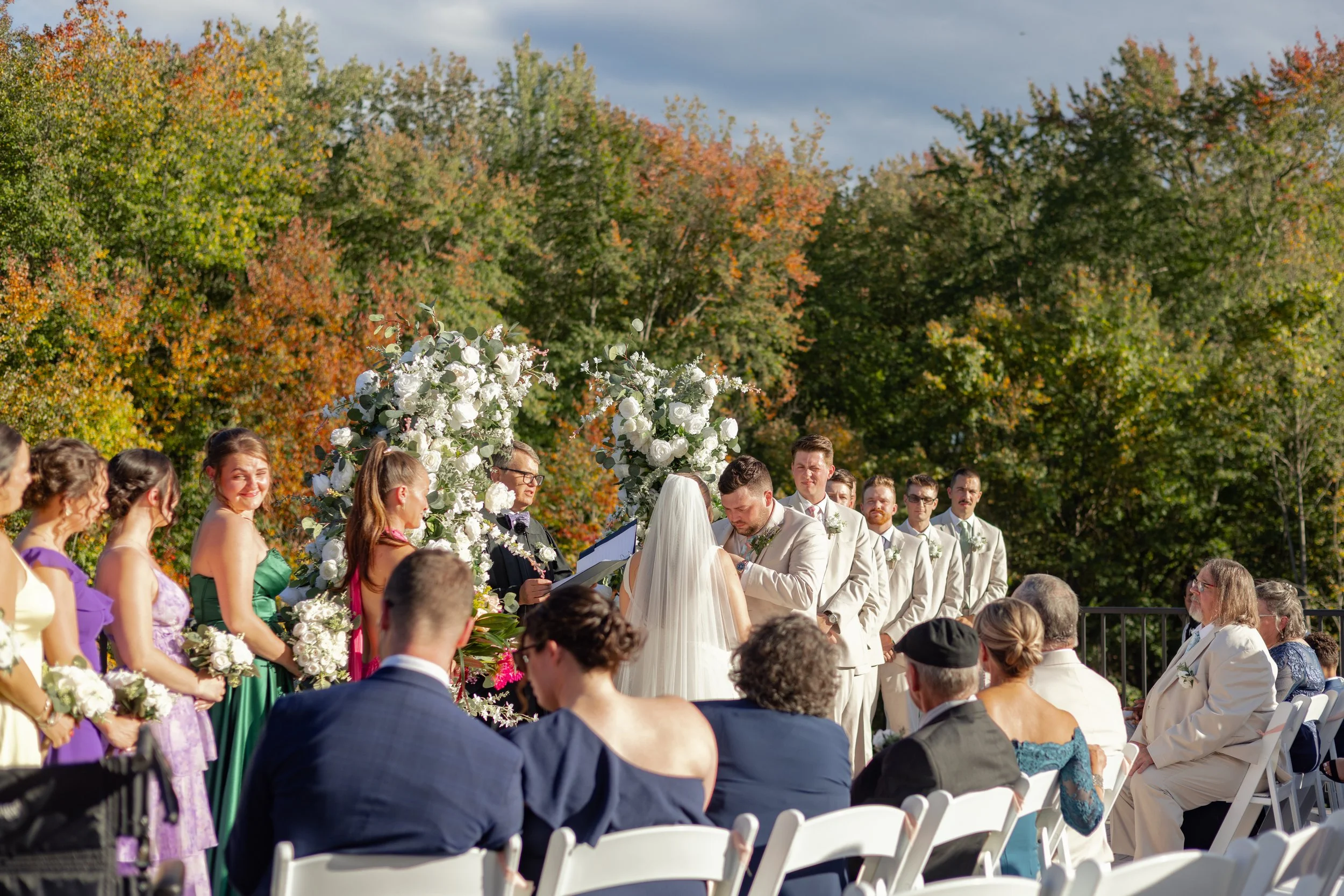 View of Roof Top Deck ceremony from left side guest seating. 
