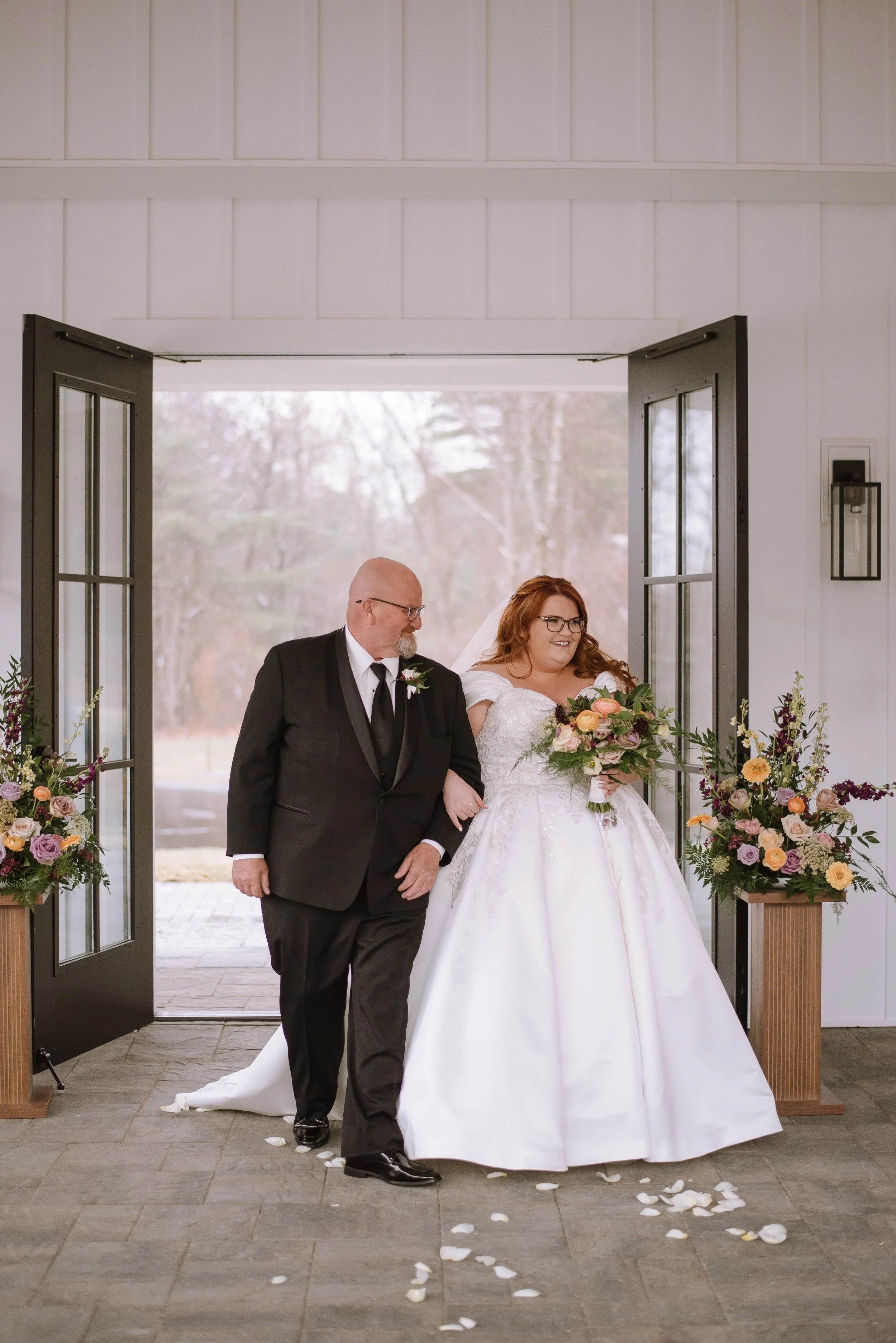 View of processional coming from the Covered Breezeway door. 