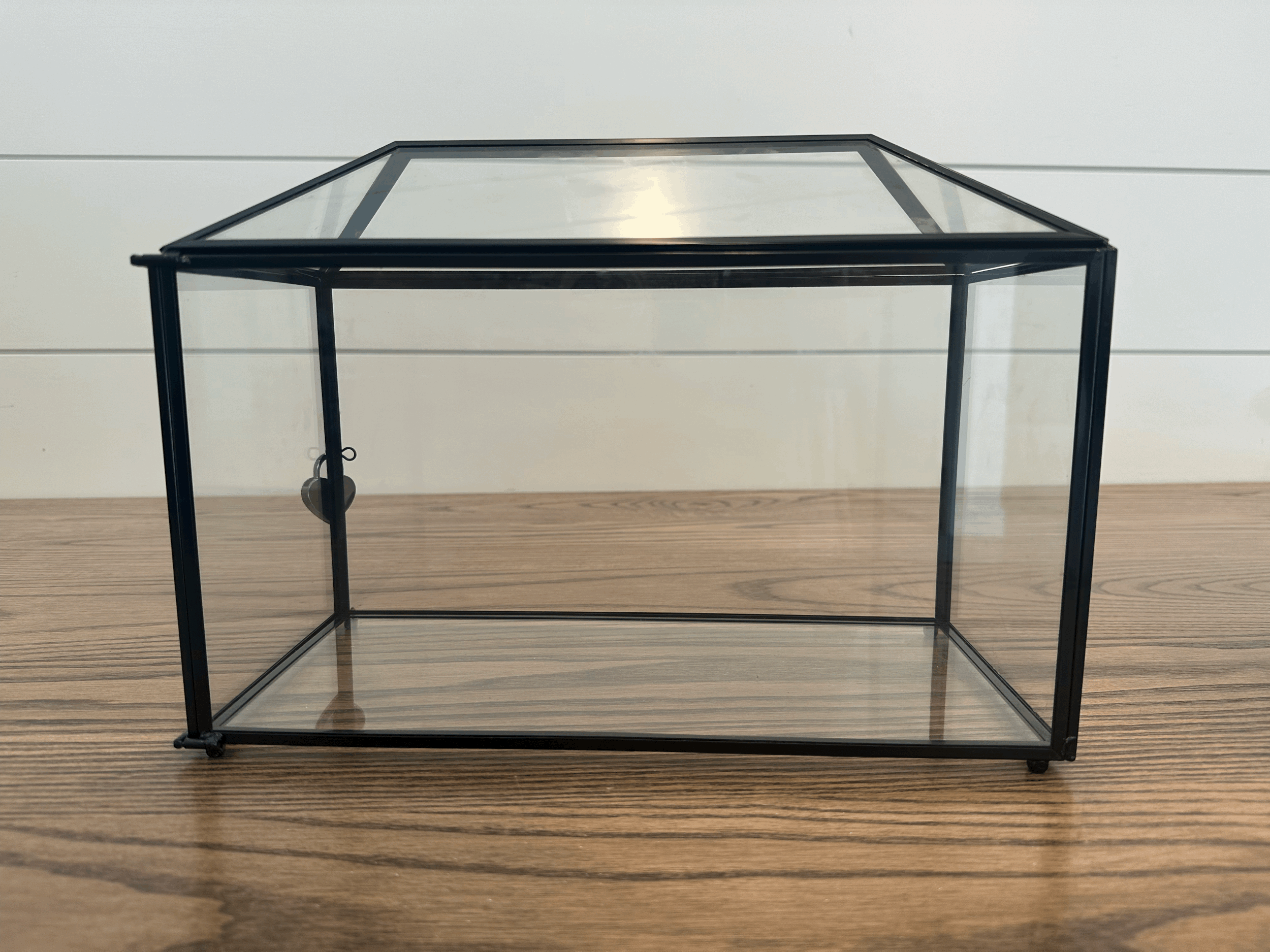 Black Glass Large Card Box