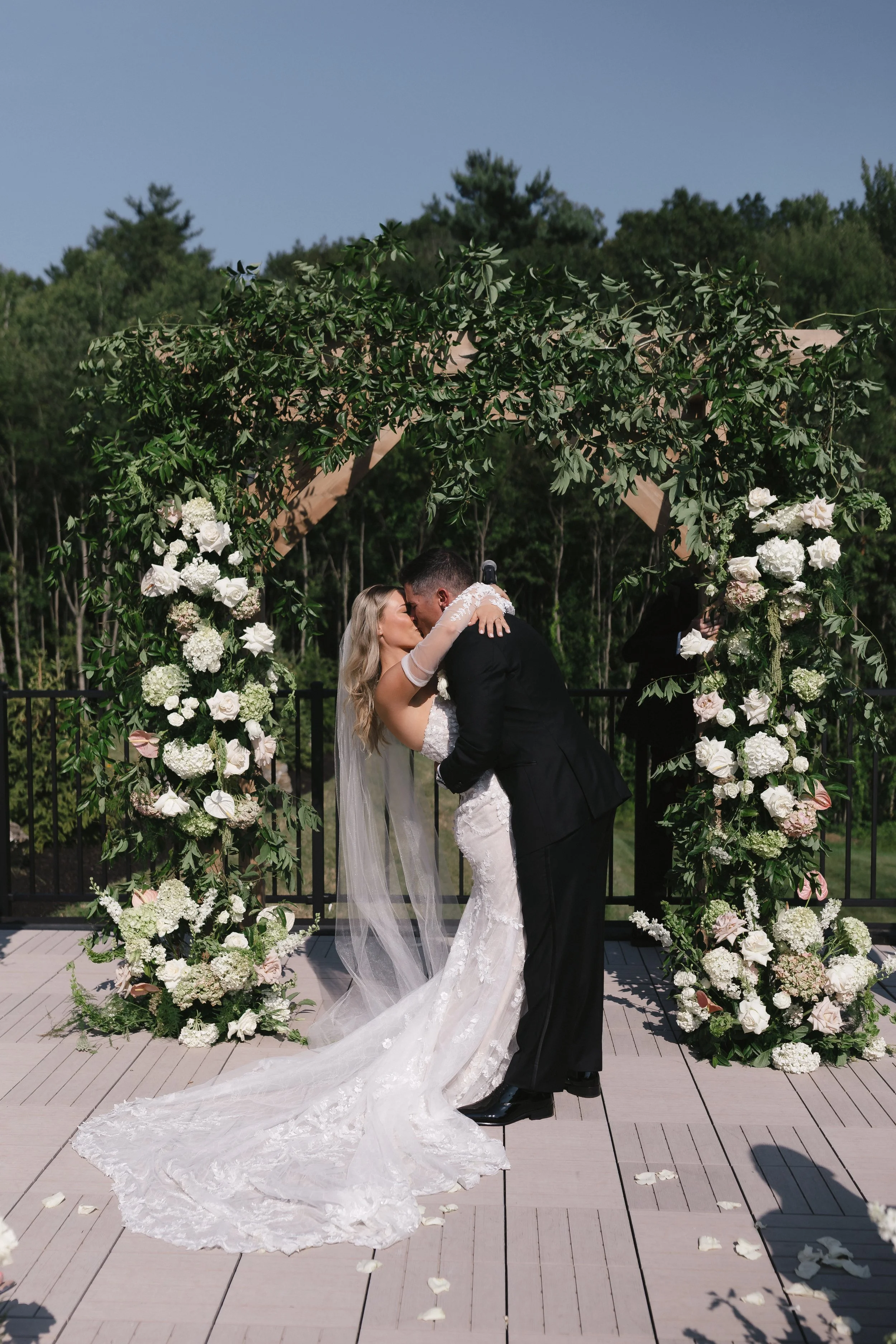 Wedding ceremony located on the Roof Top Deck. 