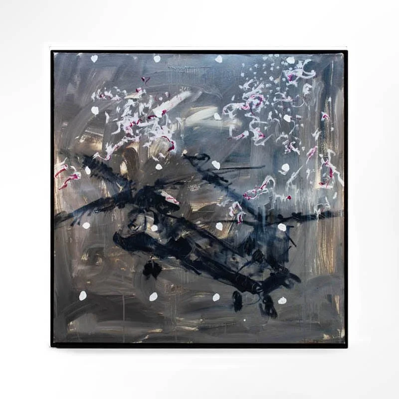 Chinook, 2023, Oil on Canvas, 100 x 100 cm.