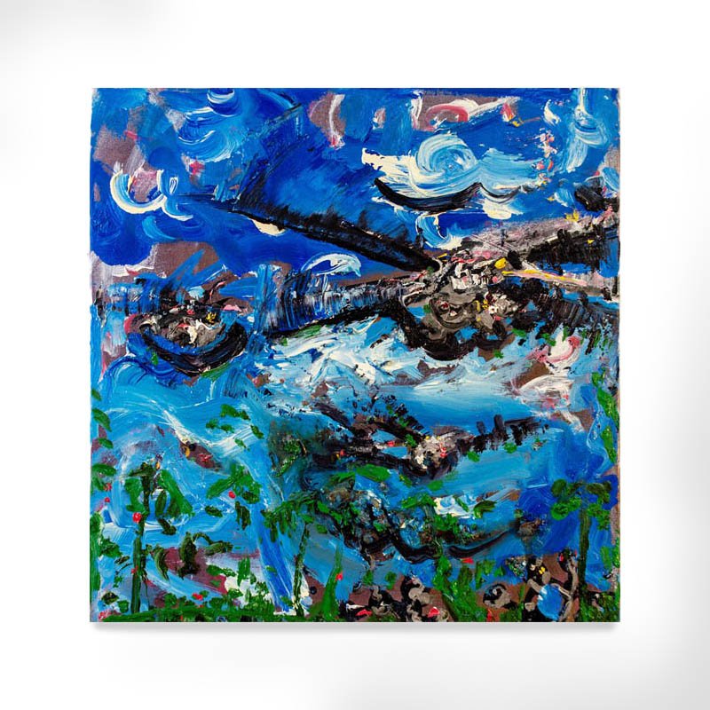 Swarm, 2025, Oil on Canvas, 50 x 50 cm.