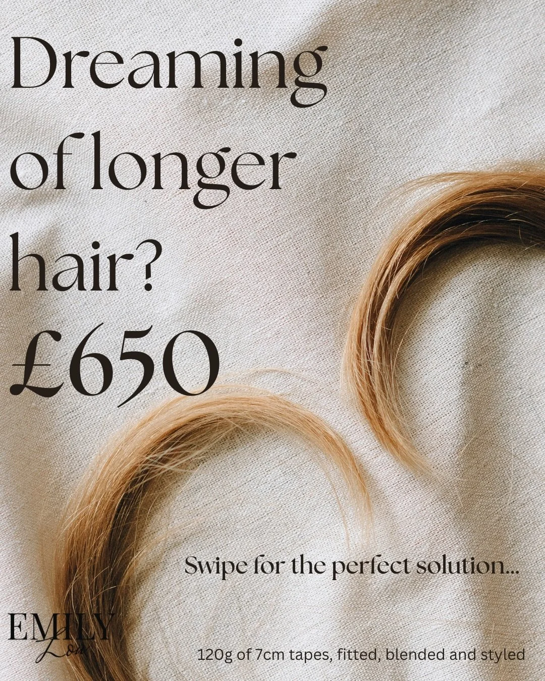 Let&rsquo;s start 2026 with the hair we deserve 🤍

Do you have hair that just doesn&rsquo;t grow? 

Hair that gets weaker as it gets longer? 

Girl, let&rsquo;s talk! 

Longer, thicker locks for 2026 here we come. 

2 x packs of 7cm tapes (giving yo