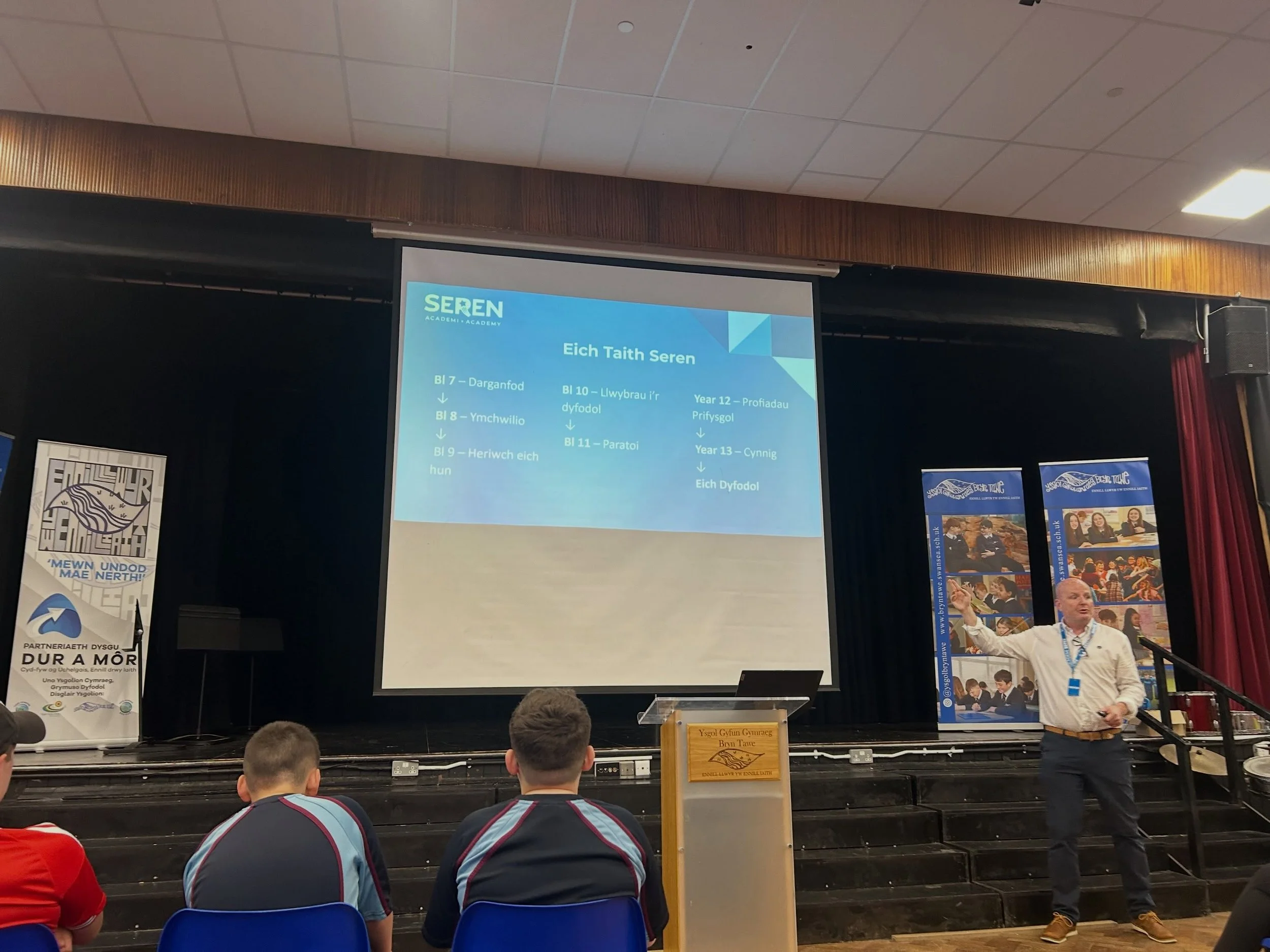 Hyfryd croesawu Gareth o @addysg_seren_education heddiw i siarad gyda dysgwyr bl7 ac 8 Bryn Tawe! Edrych ymlaen at gydweithio yn y dyfodol! Wonderful to welcome Gareth from @addysg_seren_education to Bryn Tawe this morning to discuss how the programm