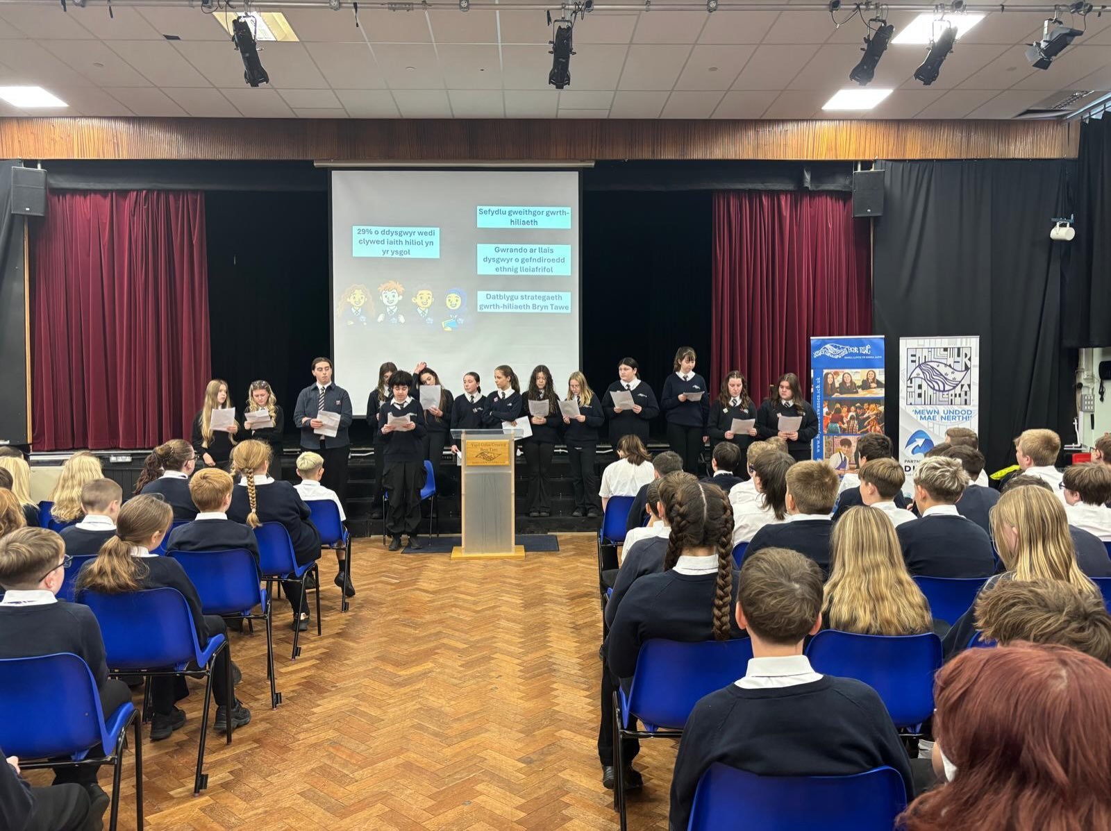 Diolch enfawr i&rsquo;r Cyngor Cydraddoldeb am gyflwyno gwasanaeth pwysig bore ma yn dathlu mis Hanes Pobl Ddu gyda dysgwyr. 
A huge thanks to the Equality Council for sharing an important assembly celebrating Black History Month with learners this m