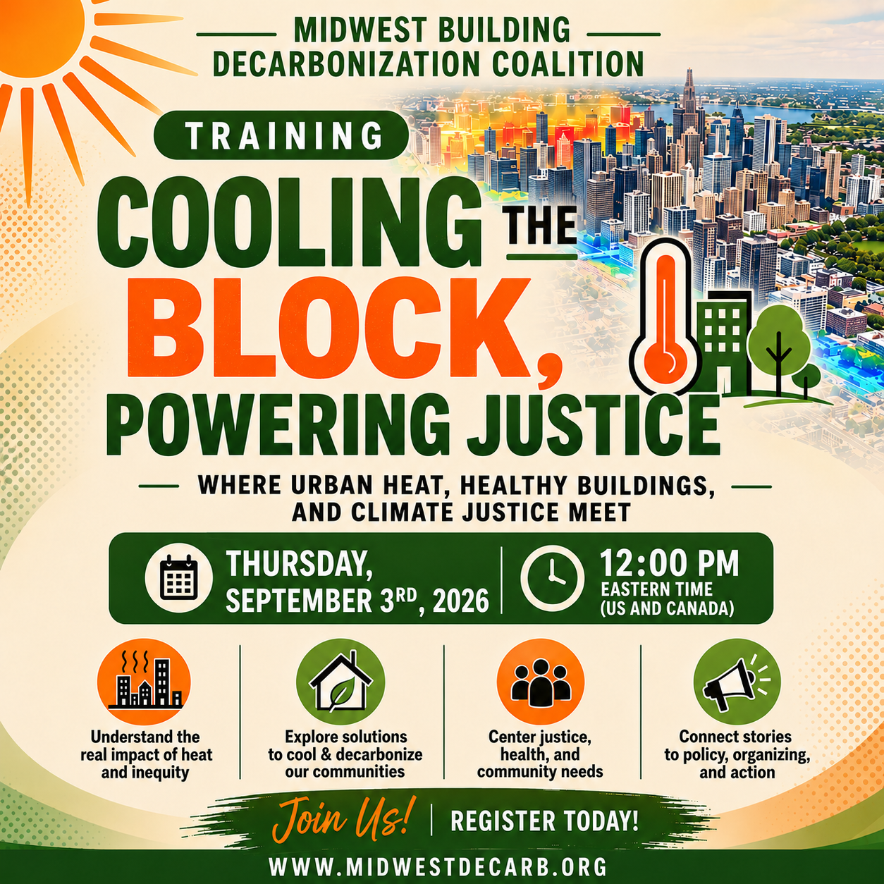  Midwest BDC Training: Cooling the Block, Powering Justice Training | Where Urban Heat, Healthy Buildings, and Climate Justice Meet