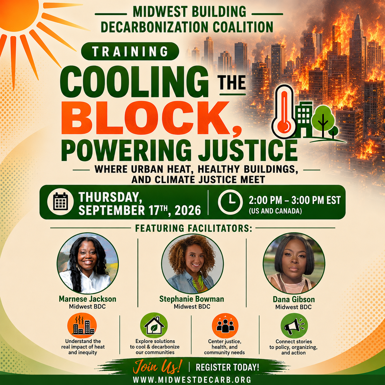  Midwest BDC Training: Cooling the Block, Powering Justice Training | Where Urban Heat, Healthy Buildings, and Climate Justice Meet