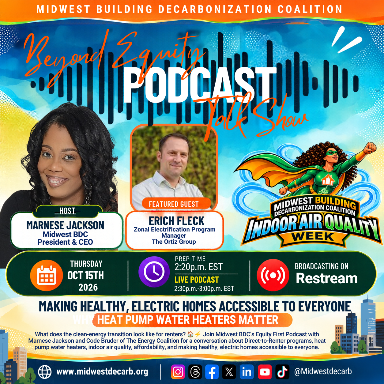 Beyond Equity Podcast! Building Decarbonization, Healthy Homes & Heat Pump Water Heaters 