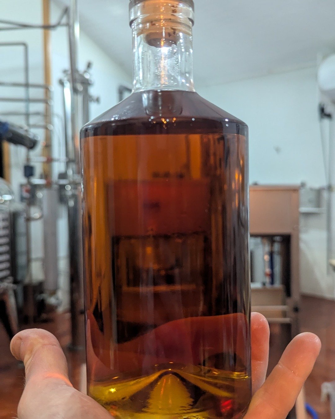 Orange liqueur is ready to bottle! It's beautiful with big, bright orange aromas, and a balanced sweet and bitter orange body. The finish is orange brightness with gentle bitterness. Great for sipping neat, over ice, or in cocktails! - quote from Bre