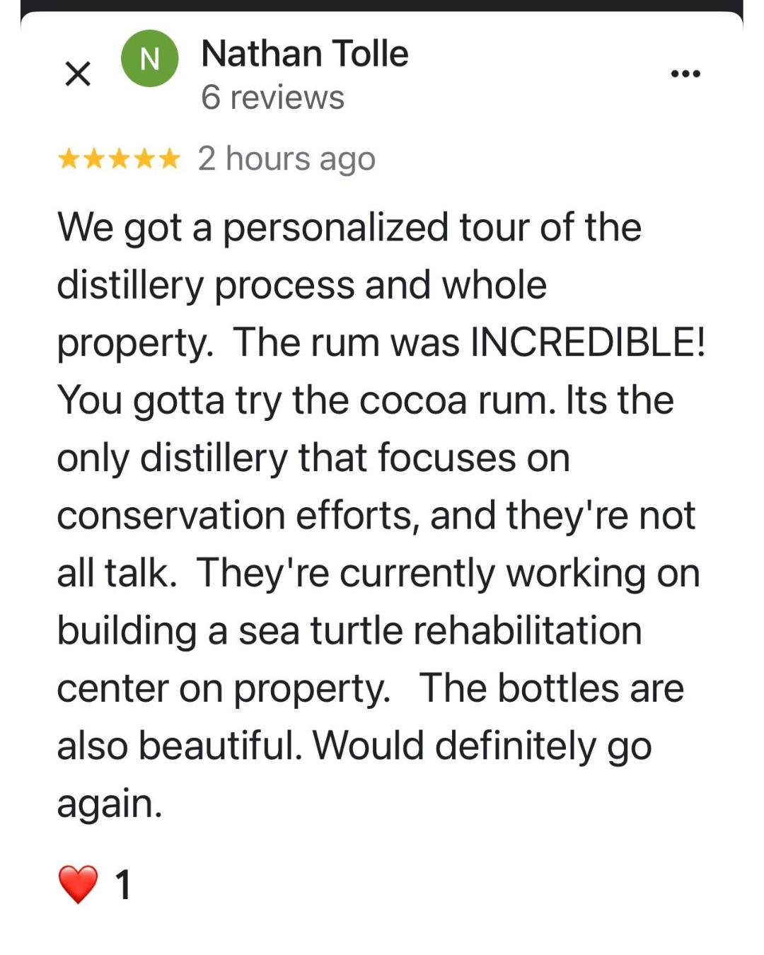 Have you ever thought about writing us a review?  You can always drop a comment on our Google bio!

https://maps.app.goo.gl/5mhVwjUVNrHXAkHf9

Did you know our organic, Caribbean crafted @RosalieBayDistillery single rum is produced and shipped sustai
