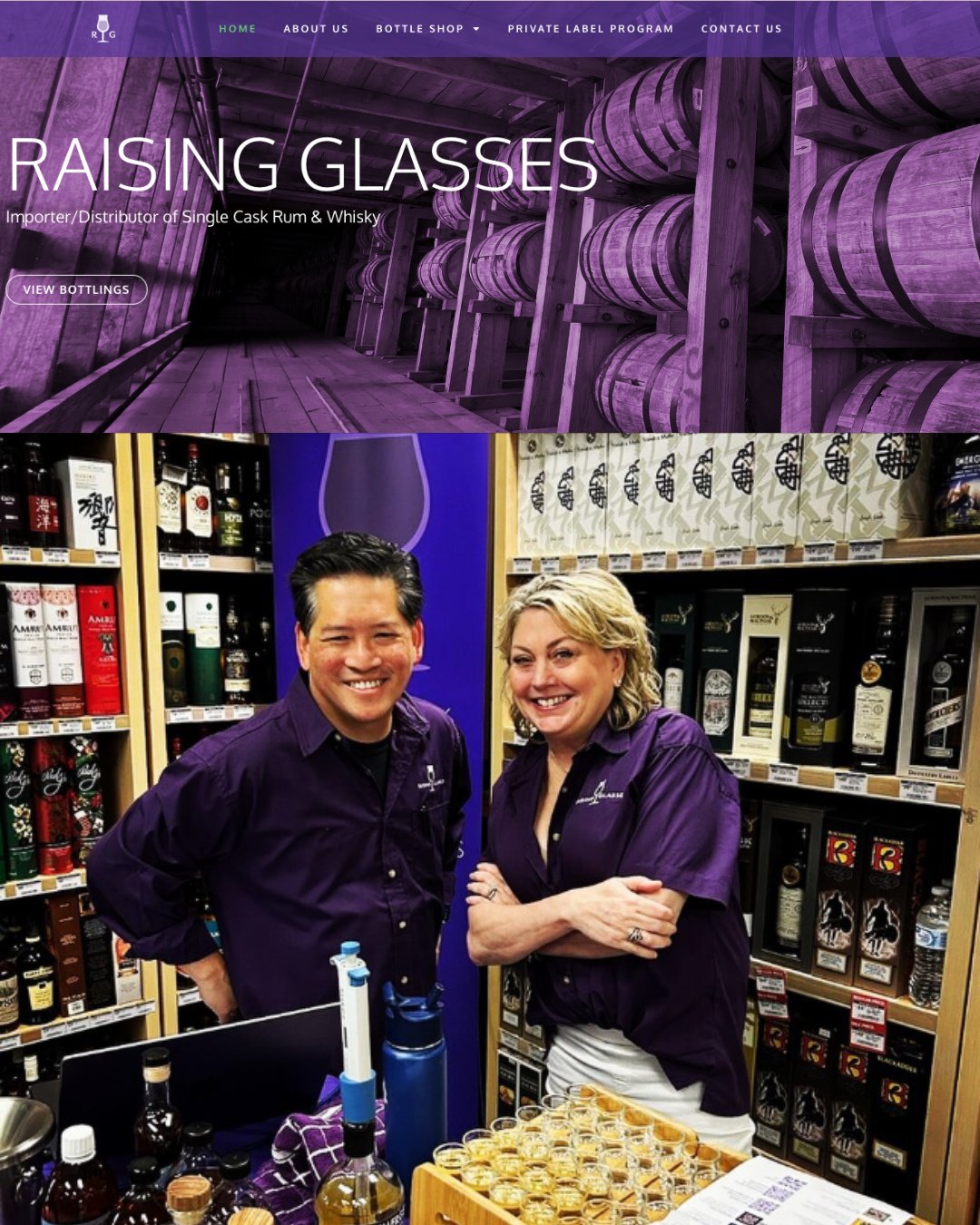 We'd like you to meet John Hsu &amp; Lorri Kern from Raising Glasses &mdash; two of the most respected names in the Boston rum scene! They are the Founders of Raising Glasses LLC, which is also our US importer and Massachusetts distributor. John and 