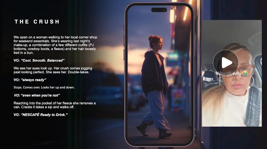 Nescafé read-to-drink launch TVC script.