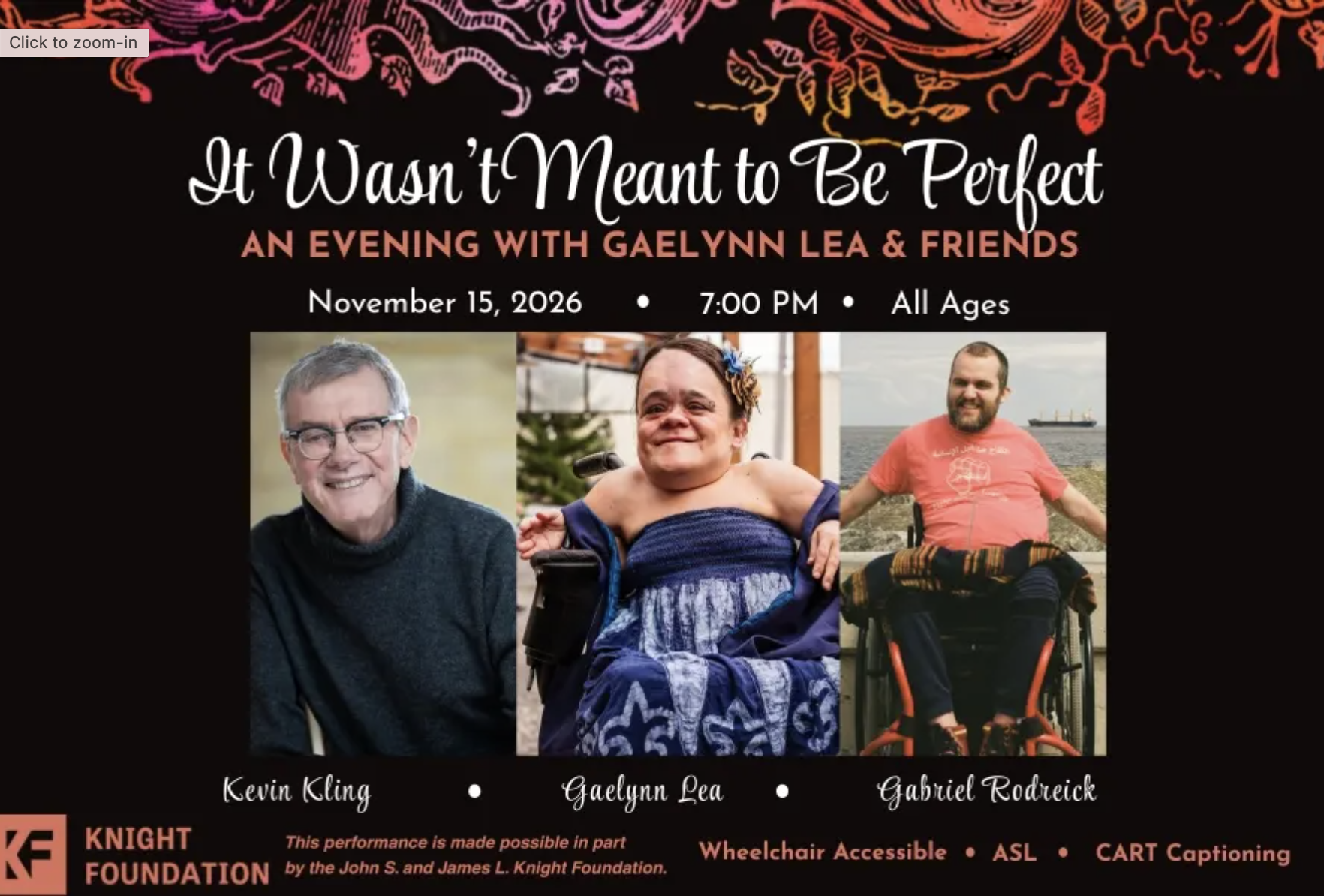 “It Wasn't Meant to Be Perfect"