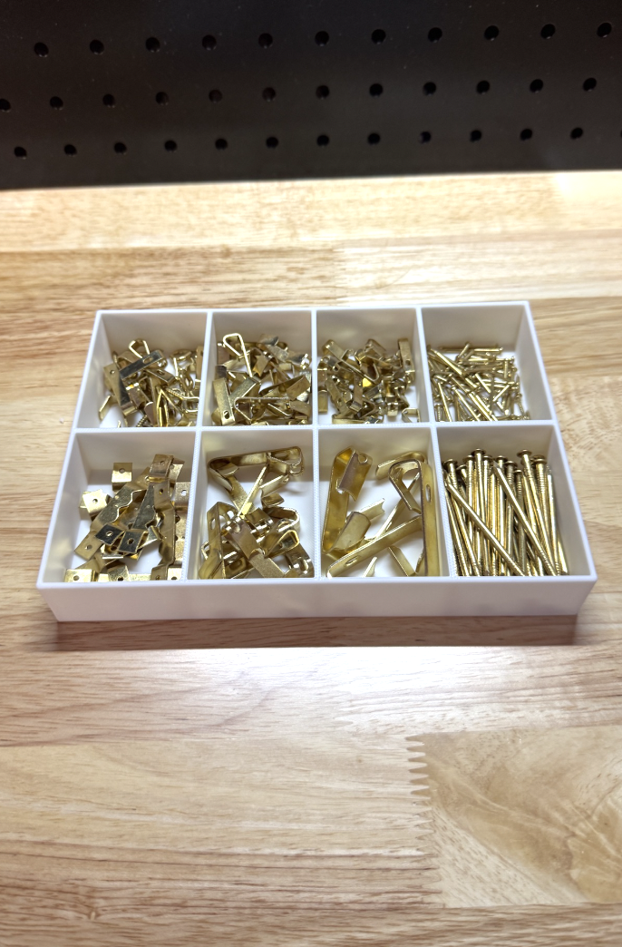 Compact Parts Organizer (8 Bin Grid)