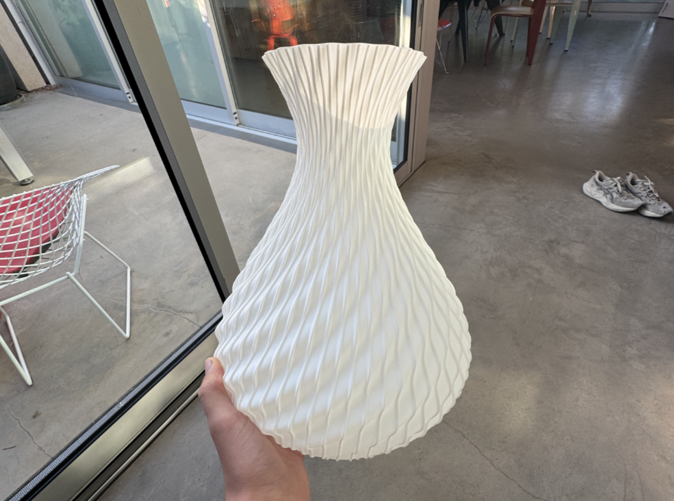 white vase